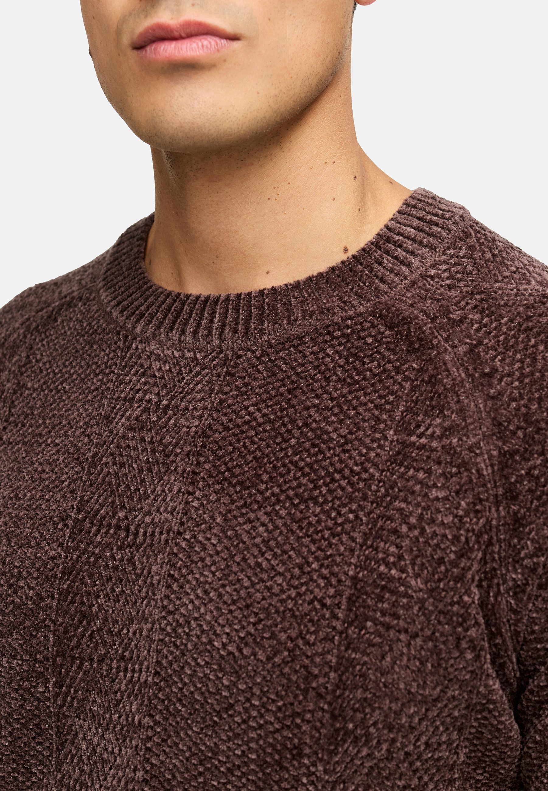 Indicode Strickpullover Herren INOlio Pullover Herrenpullover Herren Pullover mit Rundhalsausschnitt und Strickstruktur