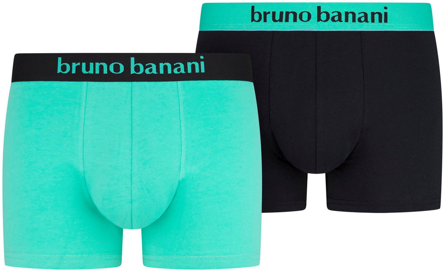 Bruno Banani Boxer Flowing (2er Pack) mit kontrastreichem Logobund günstig online kaufen