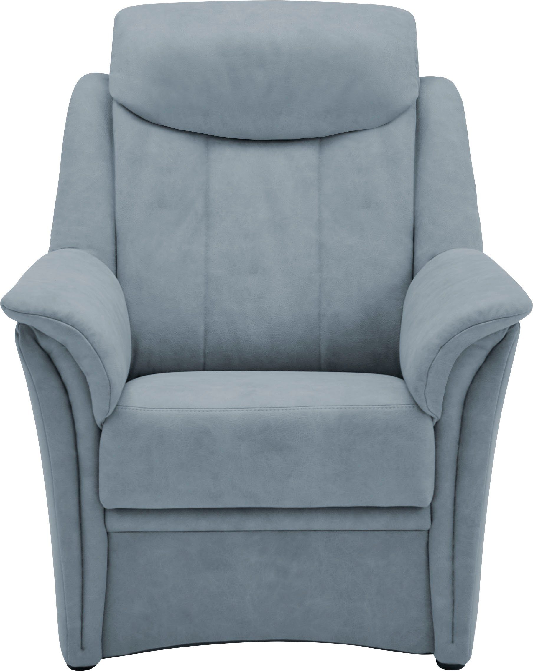 Sitzhöhe in (Set, VILLA BECK 2x 3-tlg), Polstergarnitur cm, 46 und Sessel Lugano, 3-Sitzer Kopfteilverstellung,