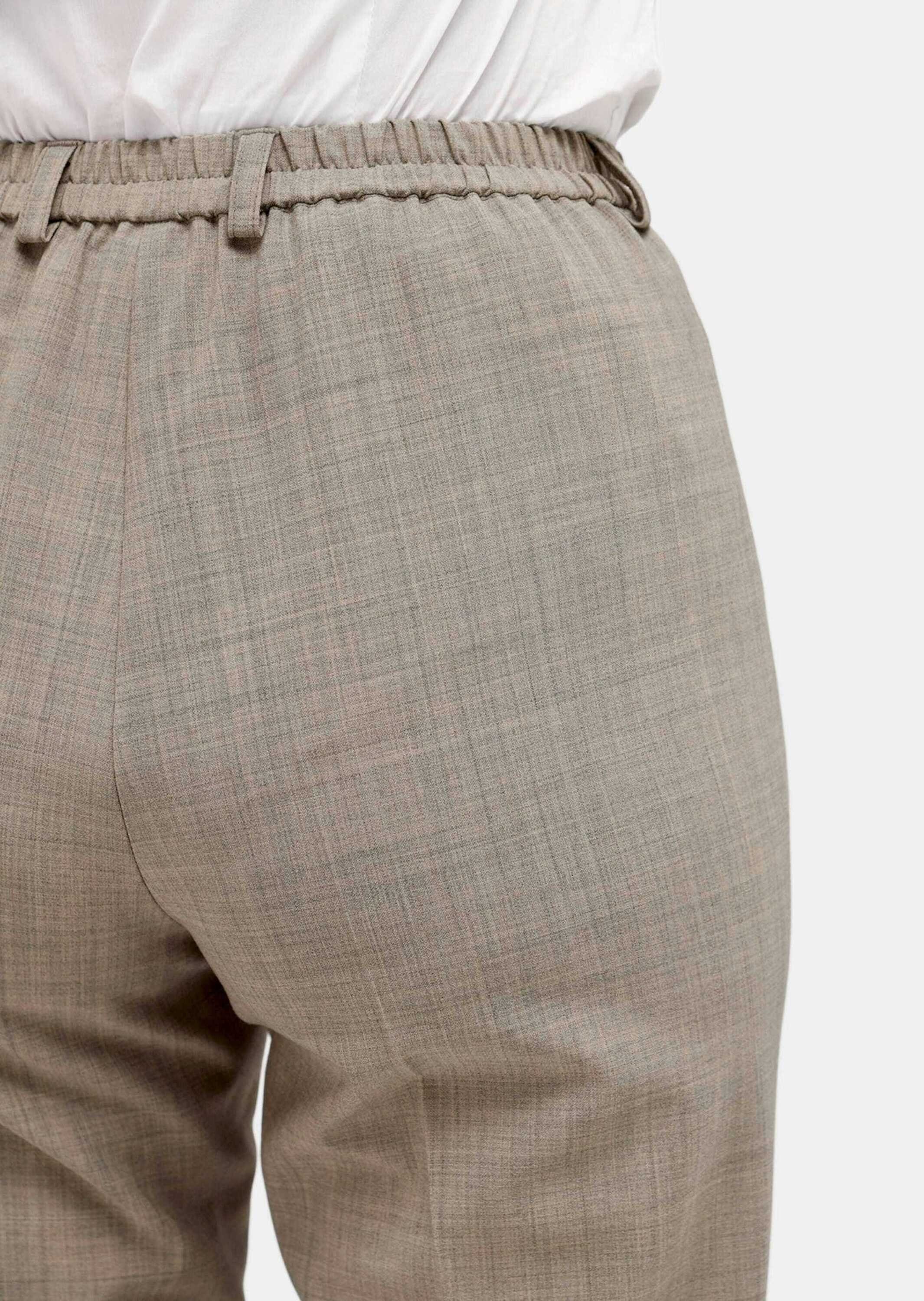 GOLDNER Schlupfhose Elegante Stretchhose mit Komfortbund Wollhose mit Eingriffstaschen, Bügelfalten und Knöchellänge