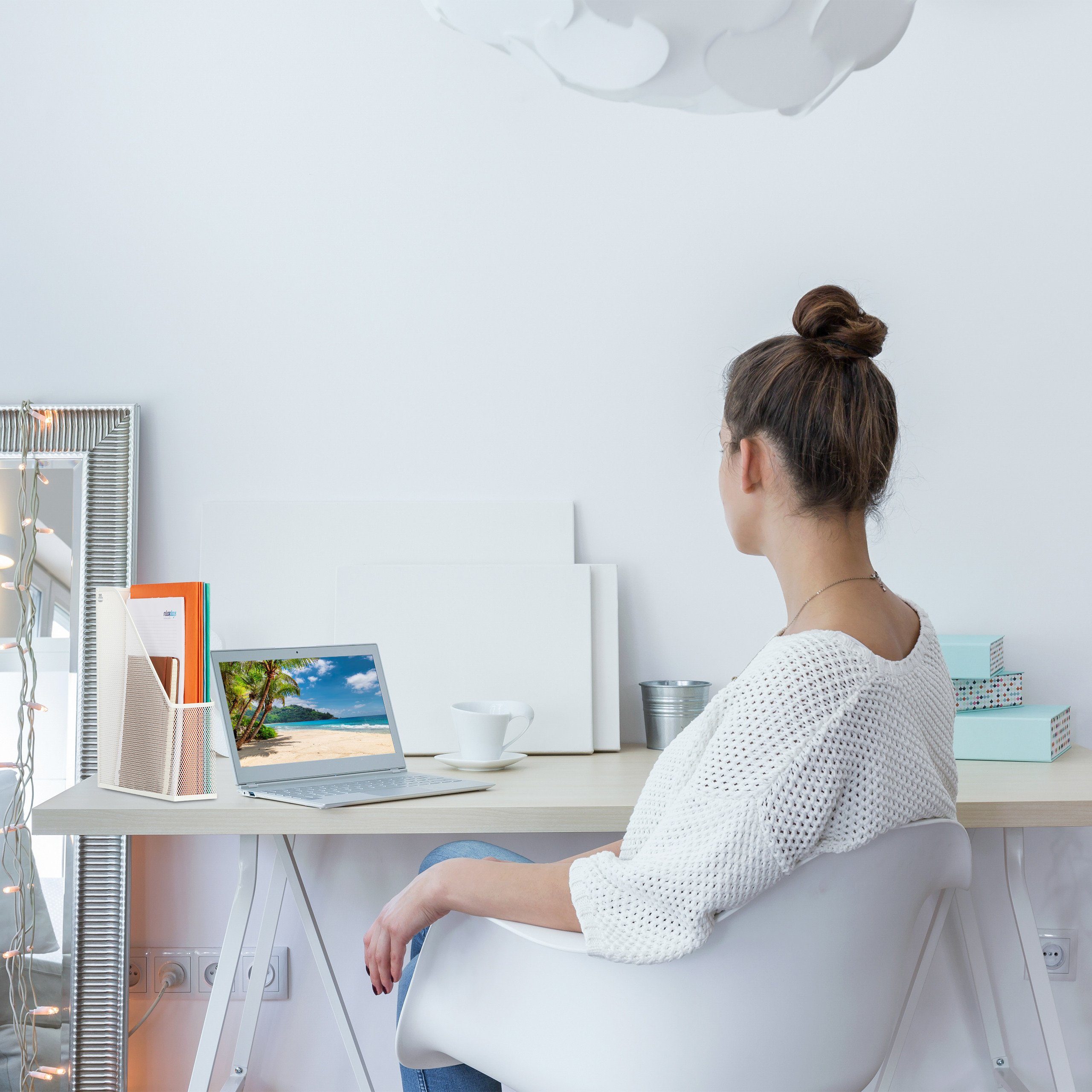 relaxdays Stehsammler Mesh Desig