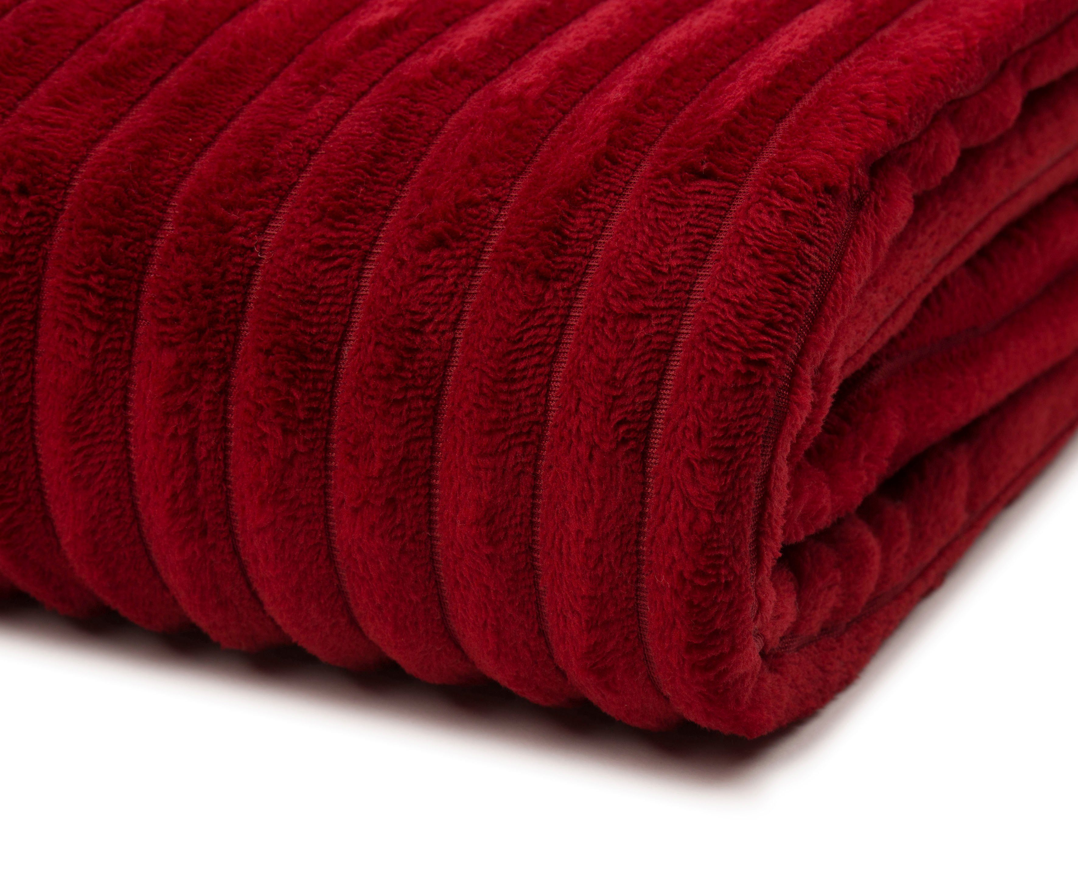 Wohndecke Feincord Kuscheldecke, Gözze, flauschig weich und wohlig warm – Bild 5 von 5