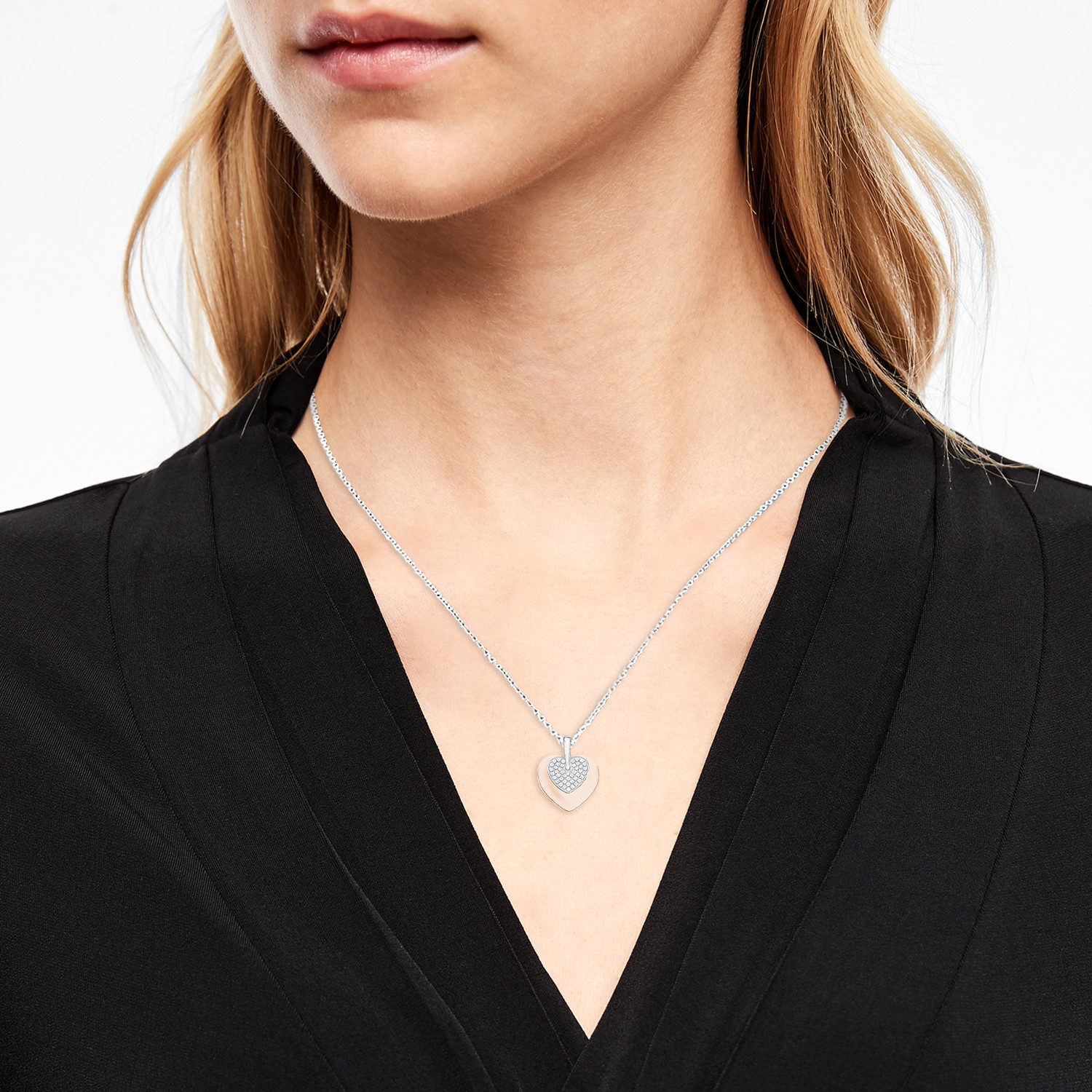 s.Oliver Silberkette für Damen, 925 Ste...