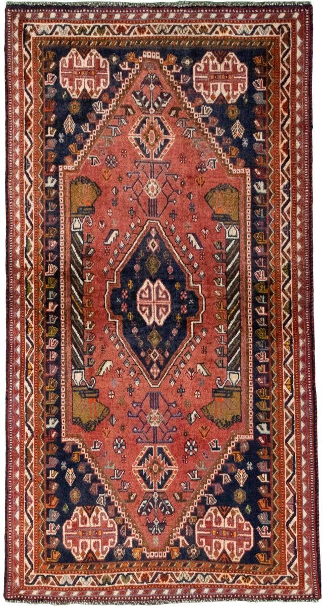 Orientteppich Shiraz 103x195 Handgeknüpfter Orientteppich / Perserteppich Läufer, Nain Trading, rechteckig, Höhe: 10 mm