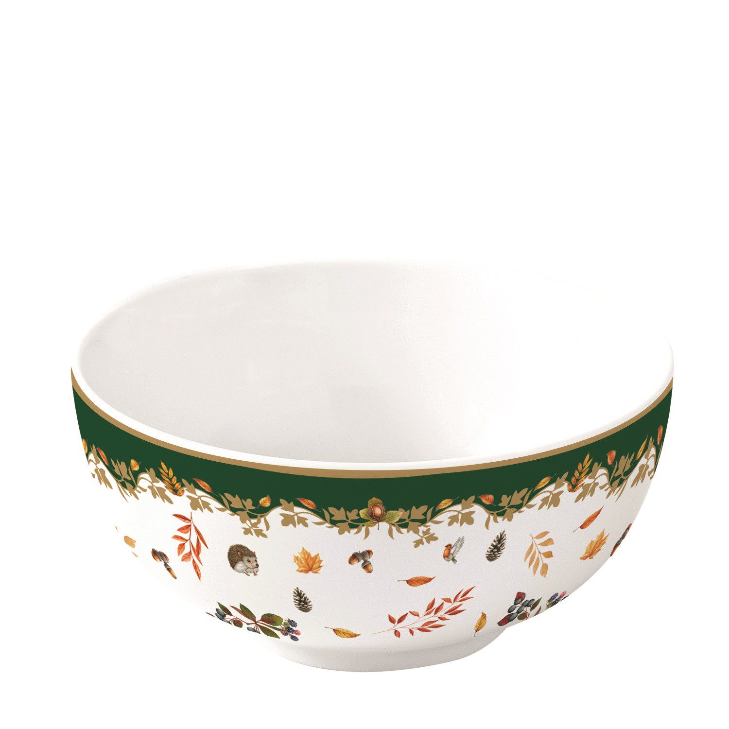 EasyLife Dessertschale Forest Dream, Porzellan, Spülmaschinengeeignet, Mehrfarbig, Motiv: Blätter