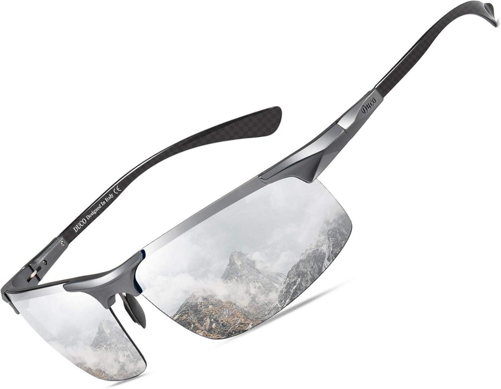 Sonnenbrille Polarisierte Sonnenbrille Metallrahmen Kohlefaser UV400 Herren CAT 3