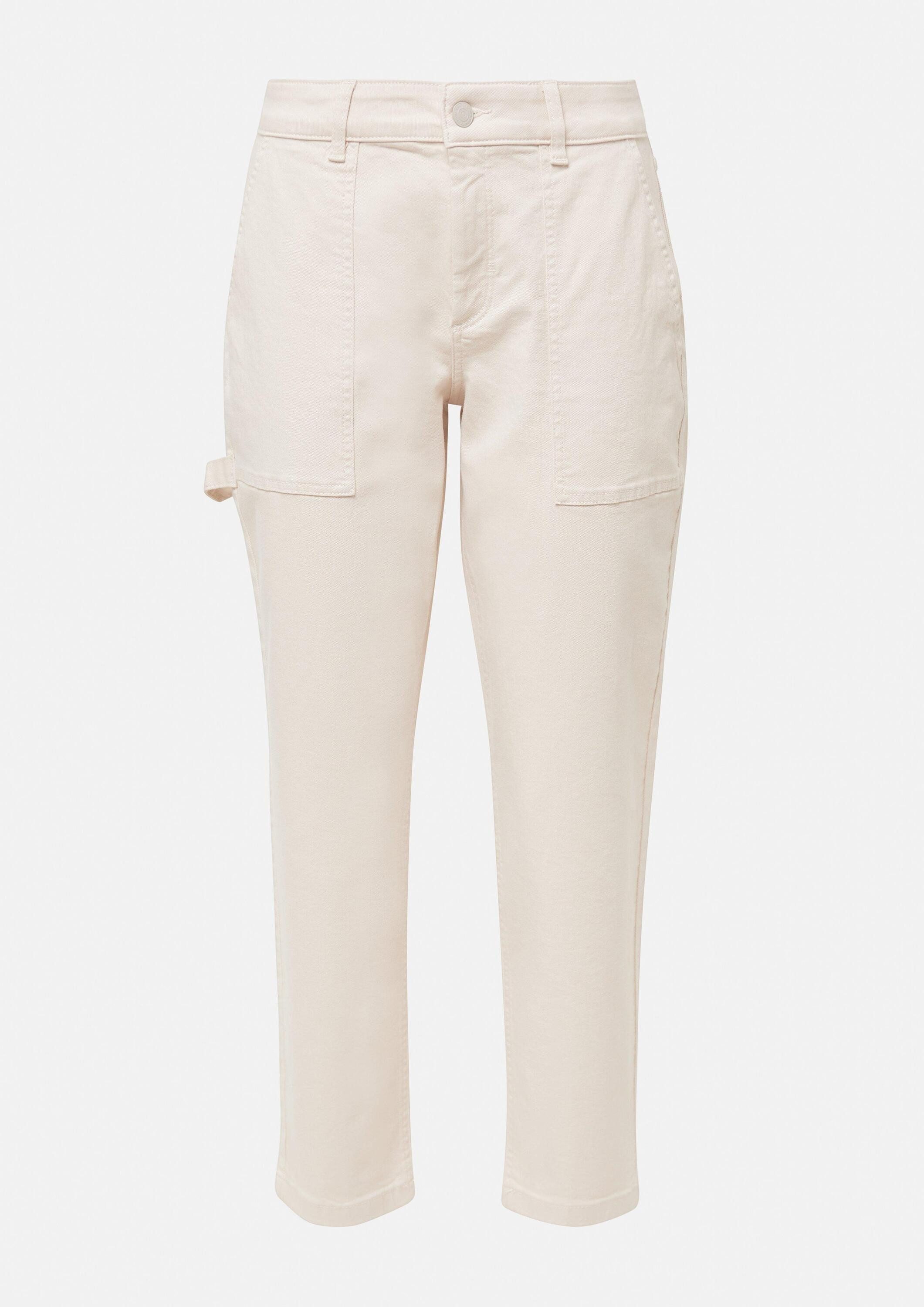 comma Chinos Hose Verkürzte Twill-Hose im Barrel Fit