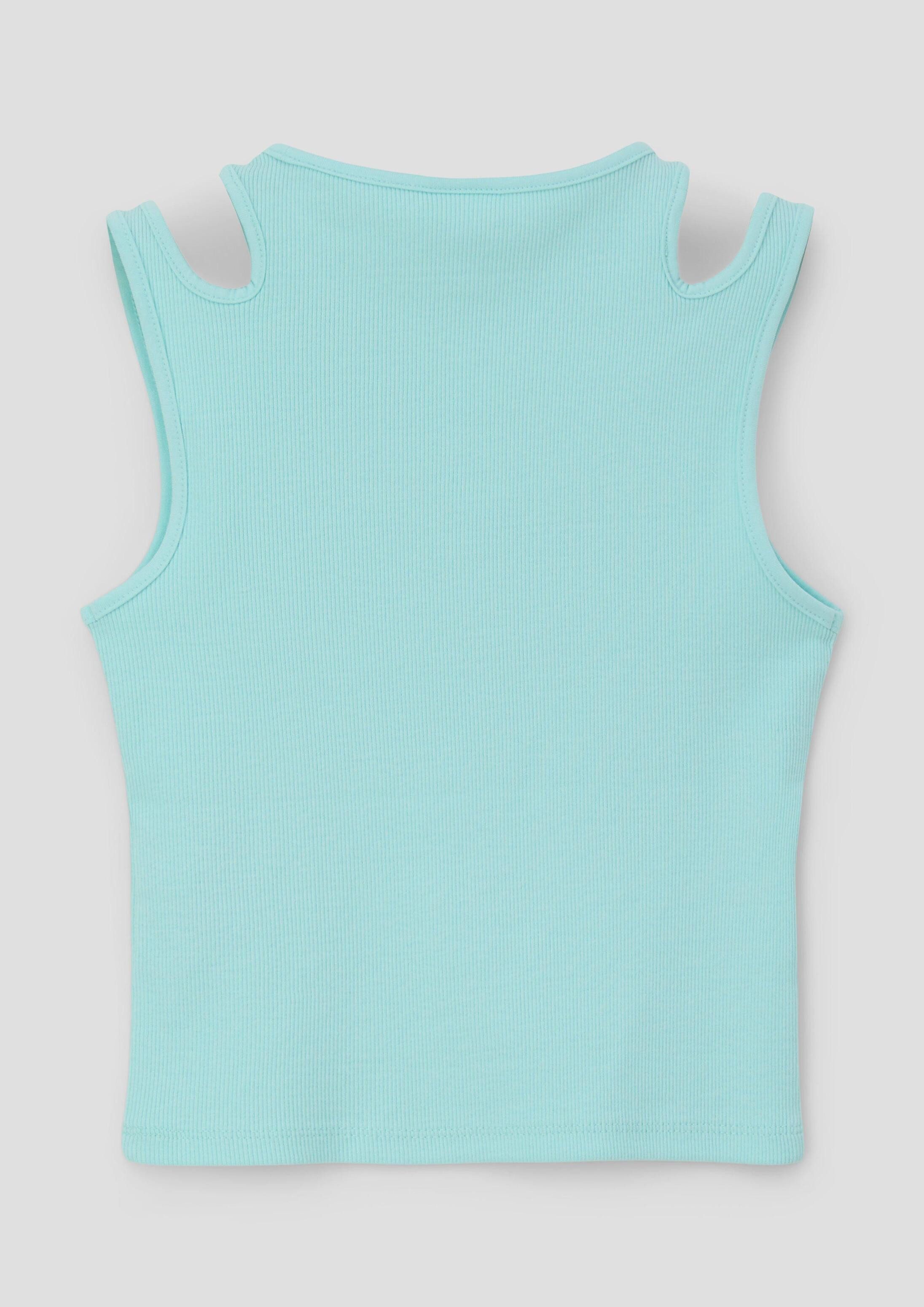 s.Oliver Muskelshirt T-Shirt Tank Top mit Schulter-Cut-out