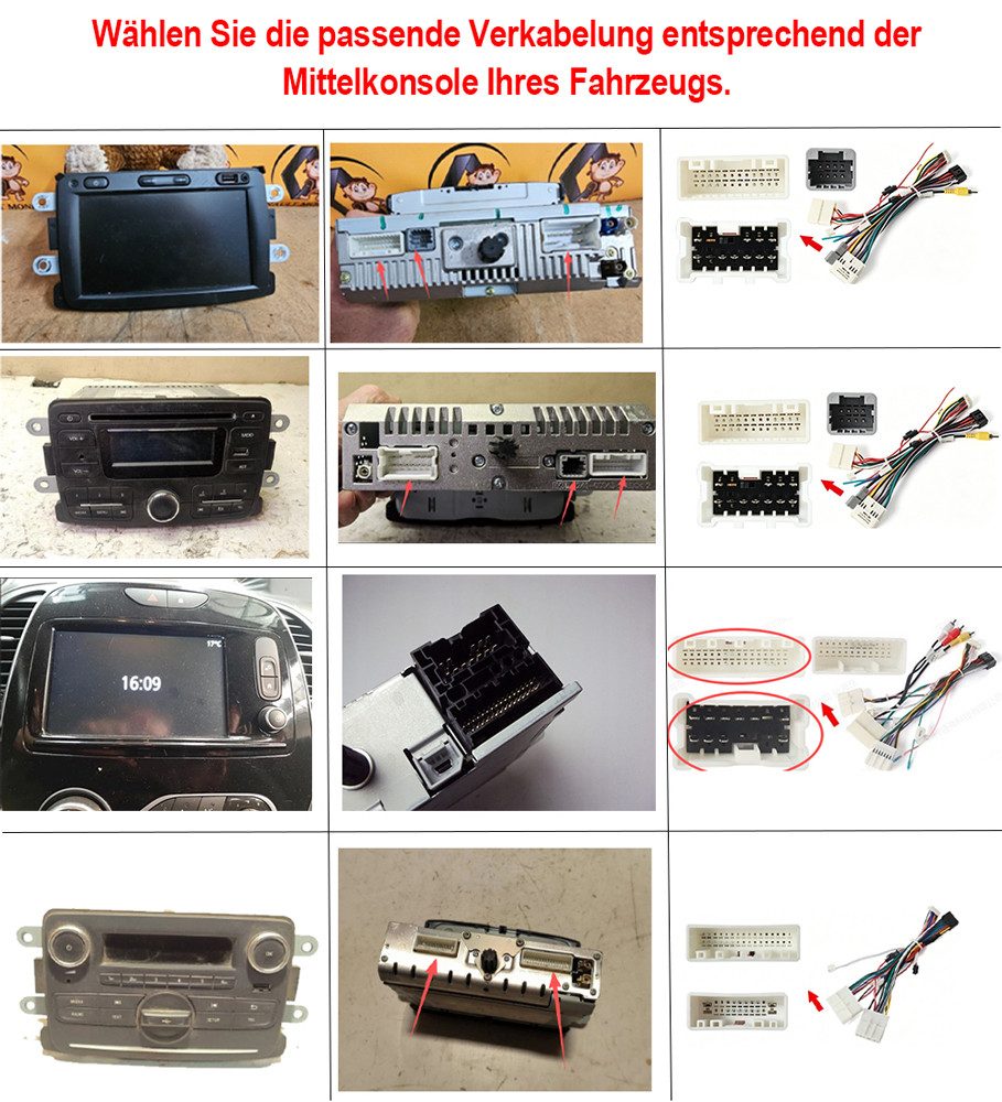 ESSGOO Für Renault Captur MK1 2013-2019 Carplay Type-C GPS Navi Autoradio (RDS, Digitalradio (DAB), FM, AM, Apple Carplay Android Auto Navi WIFI Mirror Link SWC RDS)