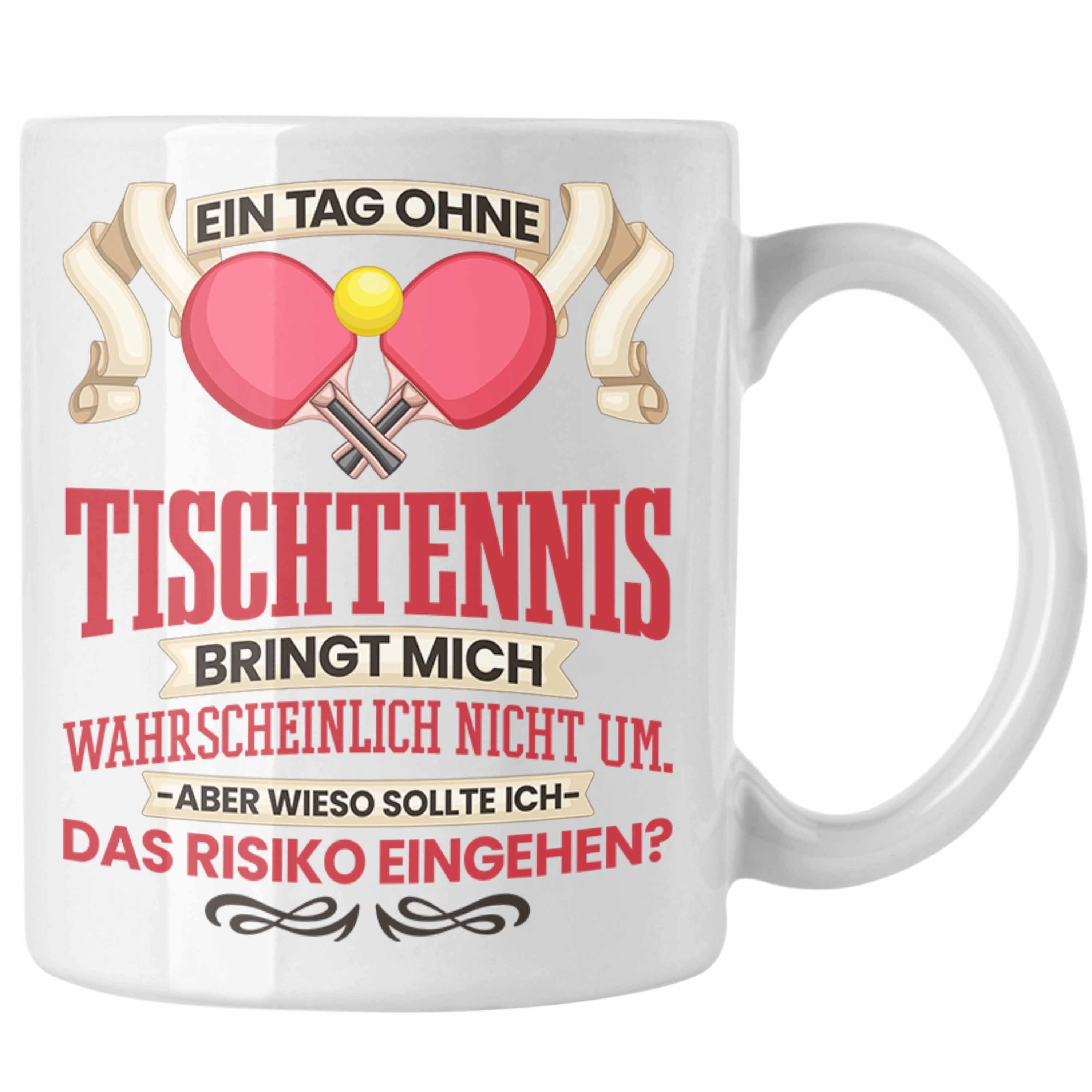 Trendation Tasse Trendation - Tischtennis Tasse Geschenk für Tischtennisspieler Lustige Weiss | Teetassen