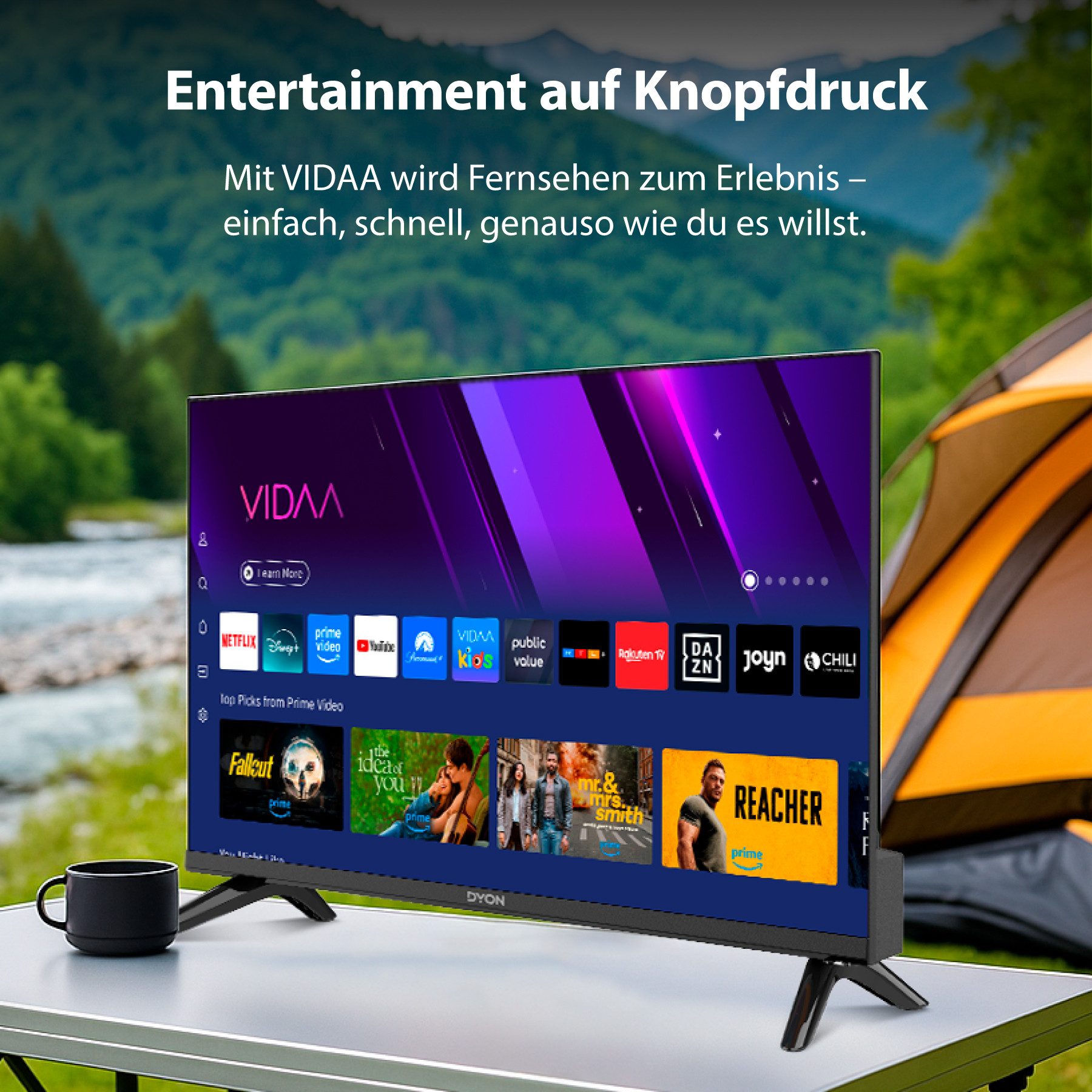 Dyon Smart 24 VX-V LED-Fernseher (60 schwarz ! RABATT: 60.02%