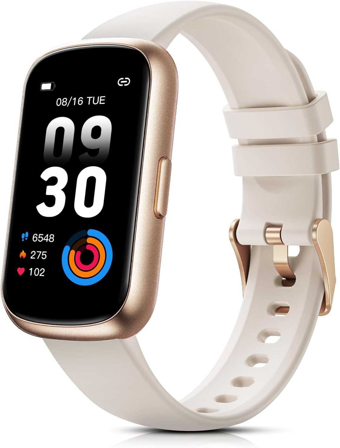 TIFOZEN Damen"s Fitnessuhr mit SPO2 Schlafmonitor wasserdicht Smartwatch (1,47 Zoll, Android/iOS), mit Pulsmesung GPS Telefonfunktion Wasserdicht 3ATM Nachricht WhatsApp
