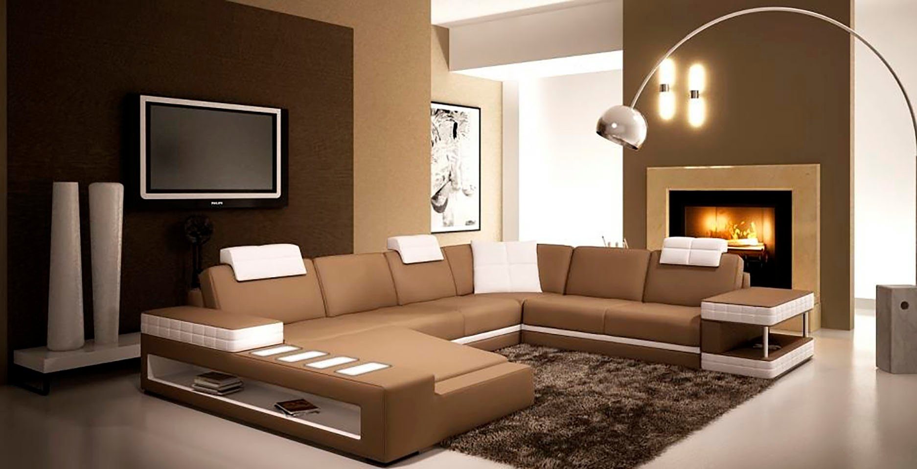 Ecksofa Modern in JVmoebel Neu, schwarz Premium Designer Eck xxl Ecksofa Europe Couch Made