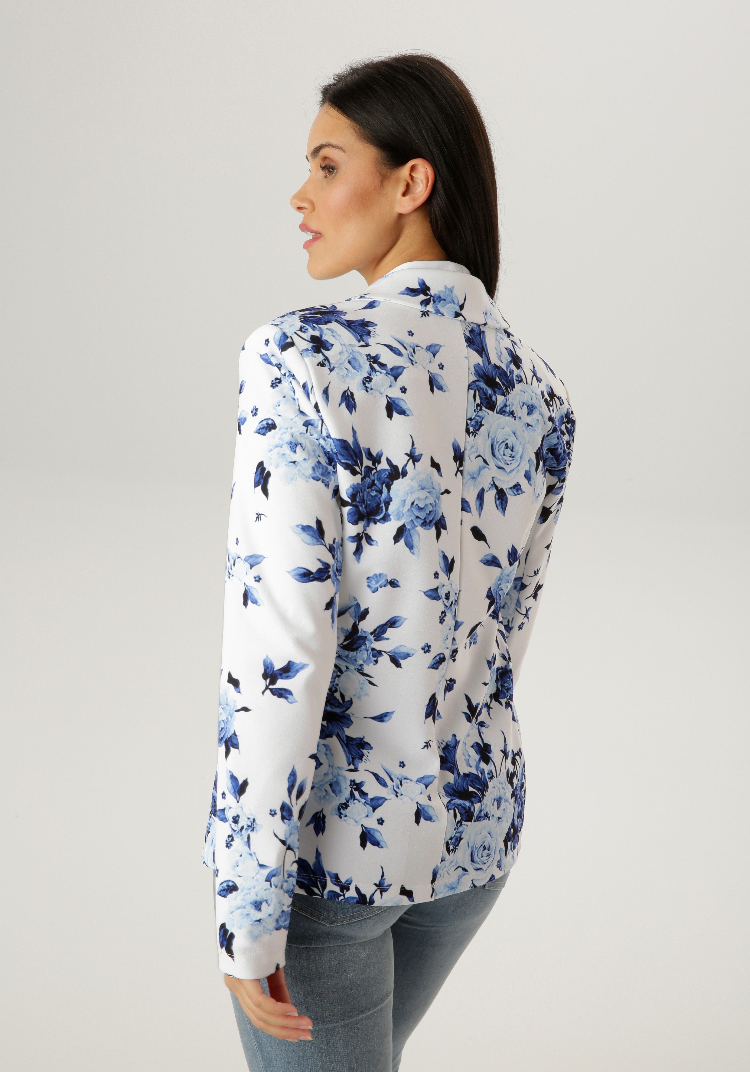 Aniston SELECTED Jerseyblazer mit floralem, romantischen Blumendruck - NEUE günstig online kaufen