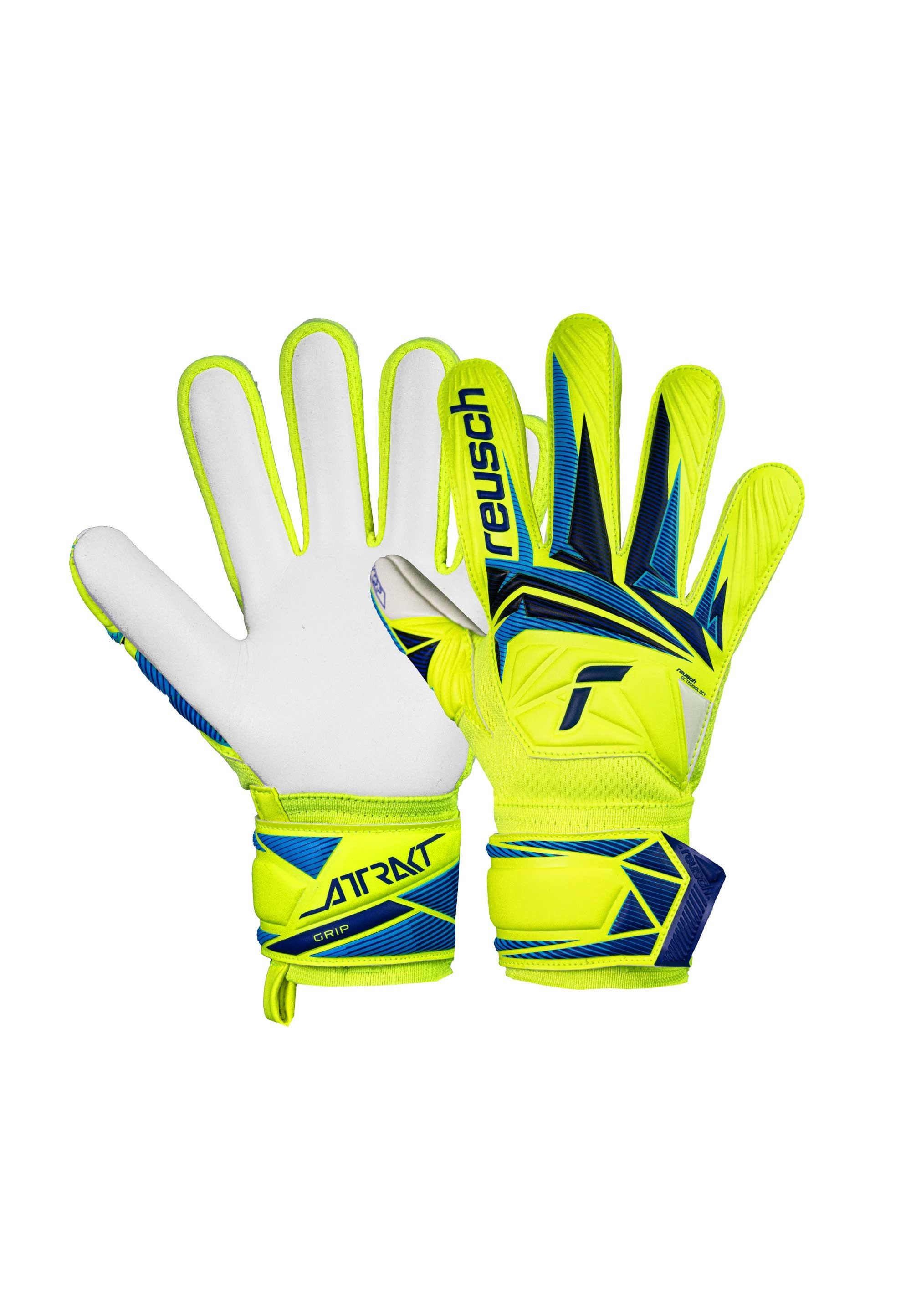 Reusch Torwarthandschuhe Attrakt Grip Junior mit hochelastischem, sicherem Verschluss