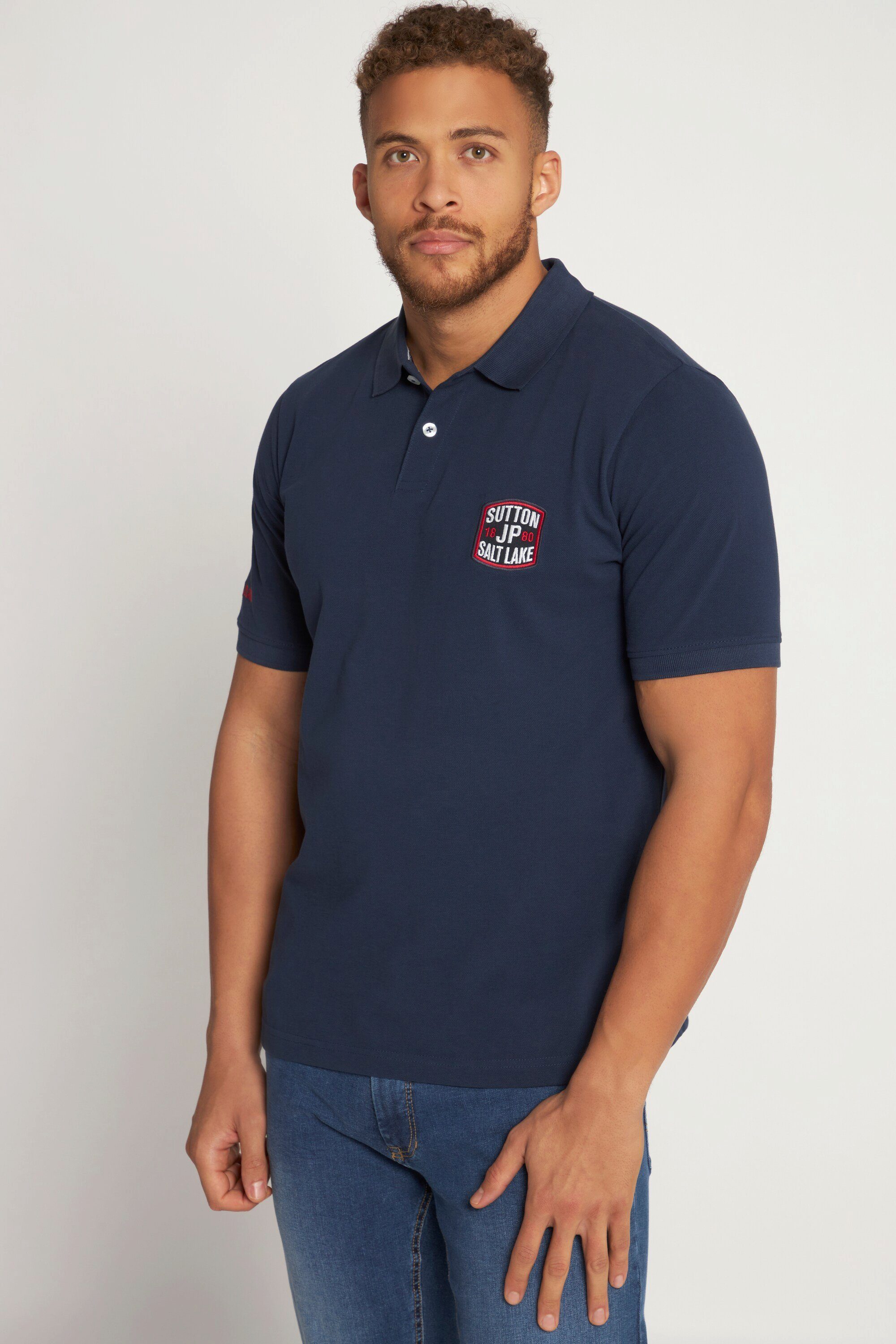 JP1880 Poloshirt Poloshirt Halbarm Piqué Badges