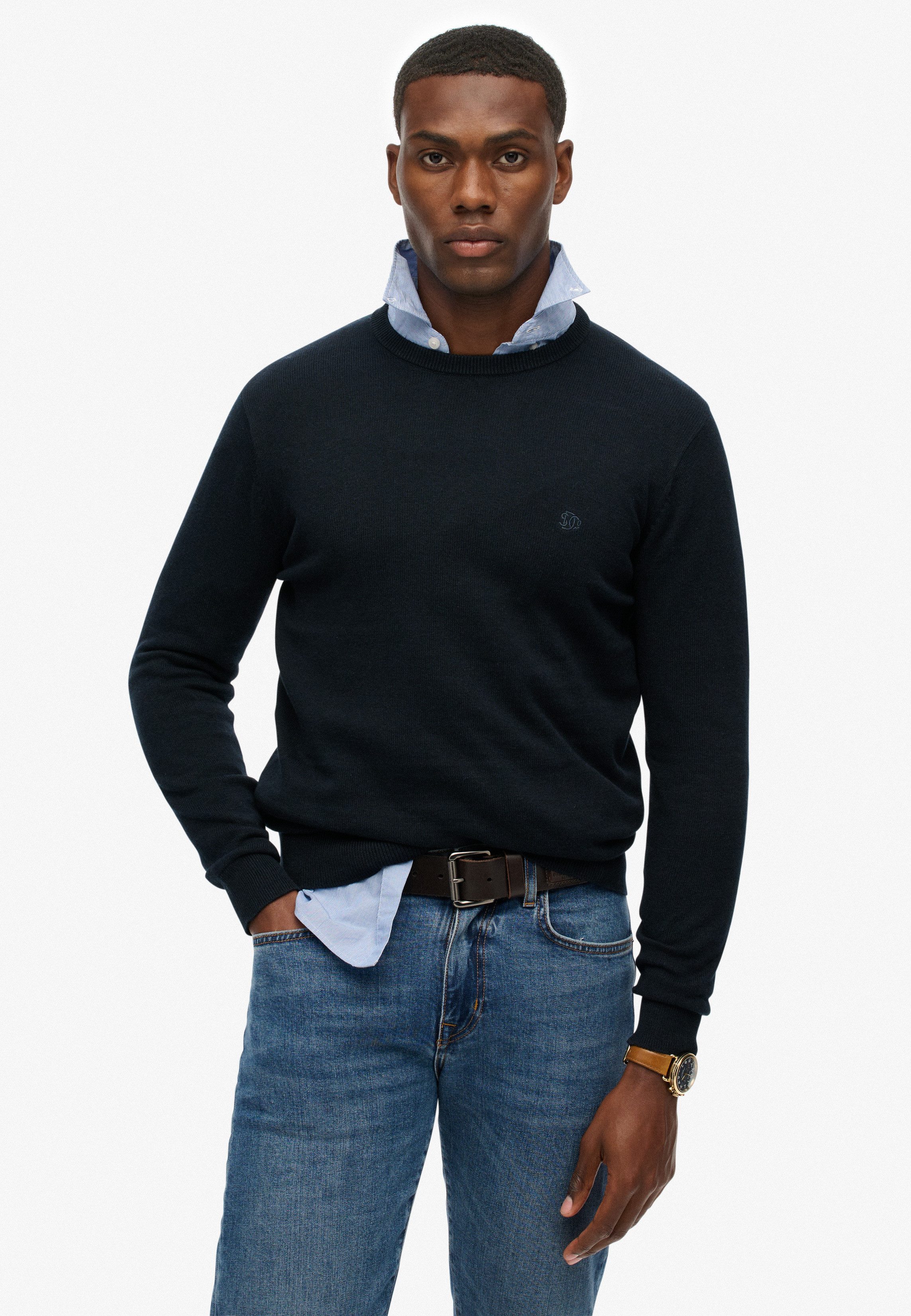 Superdry Strickpullover ESSENTIALS COTTON JUMPER günstig online kaufen