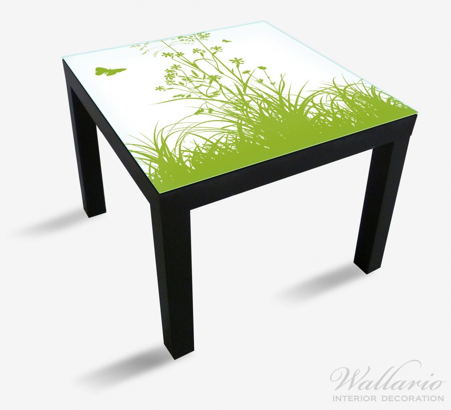 Wallario Tischplatte geeignet Grüne St), (1 Tisch für Ikea Lack Sommerwiese