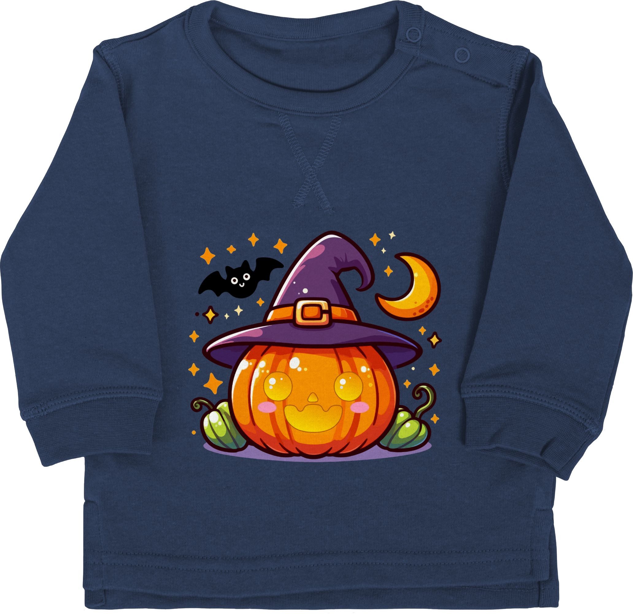 Shirtracer Sweatshirt Halloween Kürbis, Süßer Kürbis, Halloween Design, Kürbis und Fleder Halloween Kostüme für Baby
