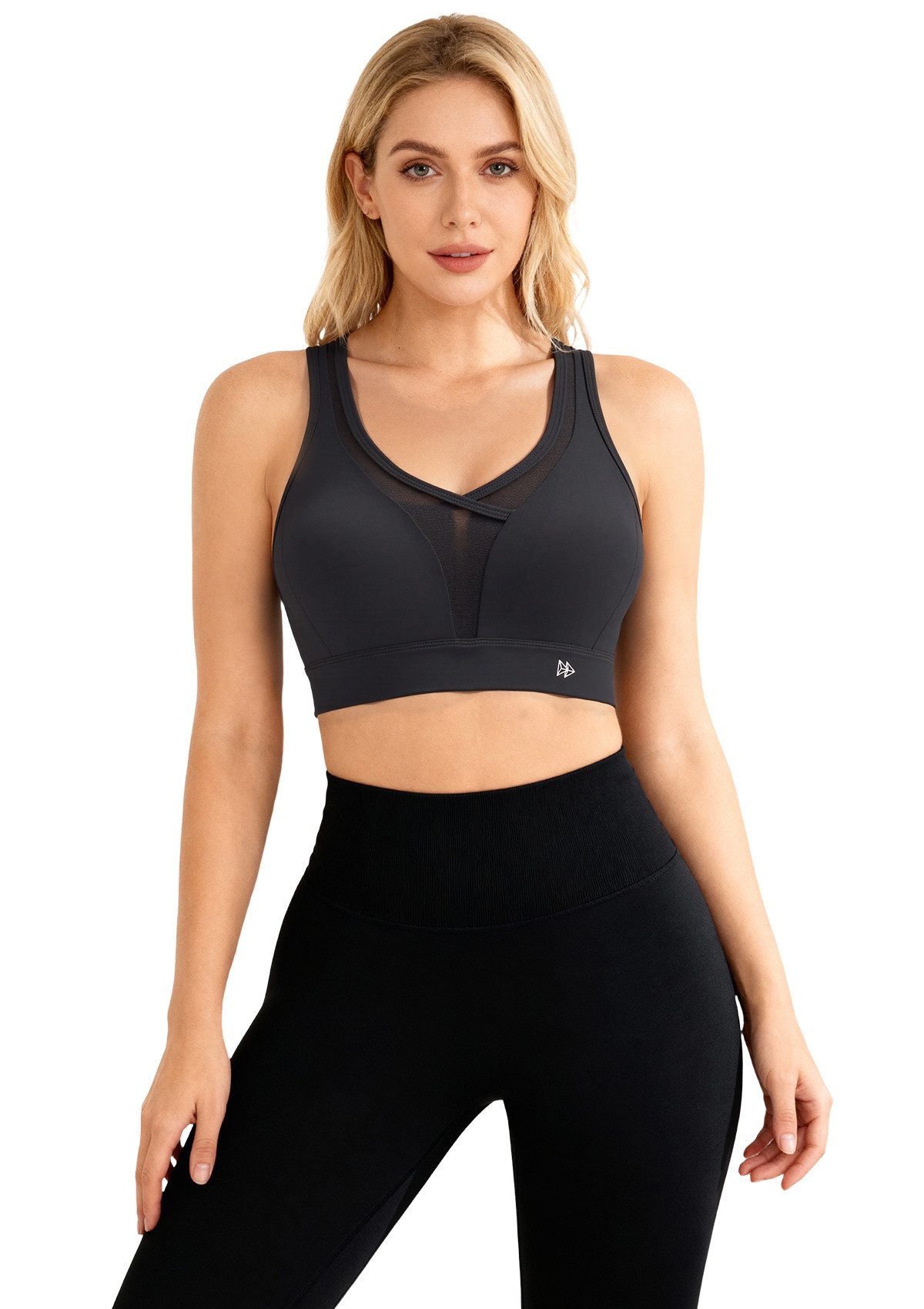 Yvette Sport-BH U oder X-Rücken Verstellbar Träger Starker Halt Fitness, E101158A19