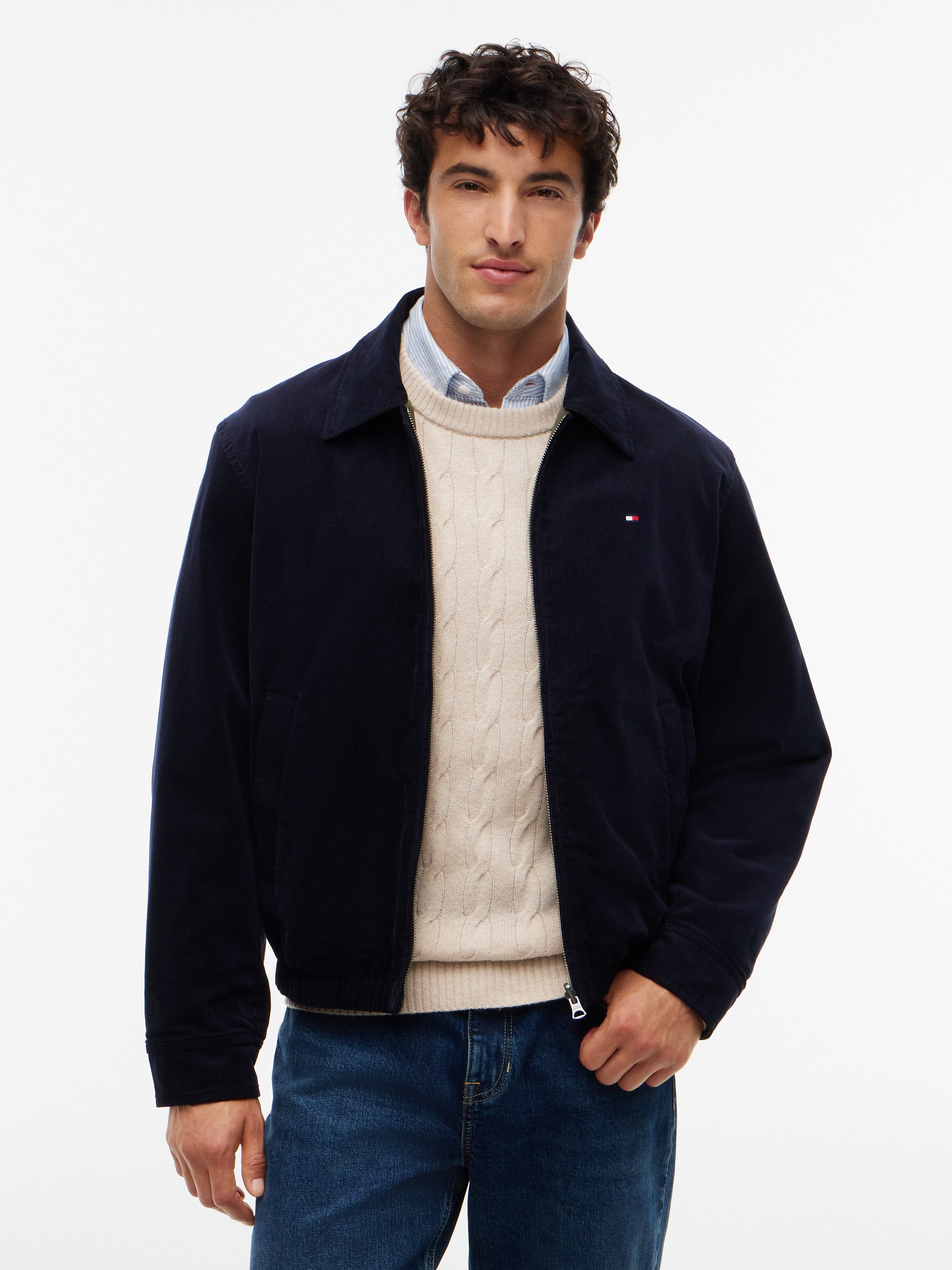 Tommy Hilfiger Wendejacke REVERSIBLE CORDUROY IVY zweifarbig, normale Passform