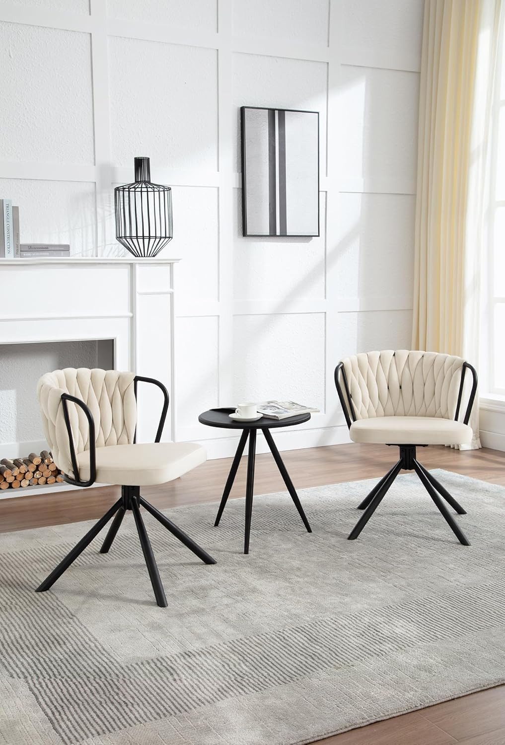 Woltu Polsterstuhl (2 St), Esszimmerstühle drehbar, Armlehnstuhl mit Samtsi günstig online kaufen