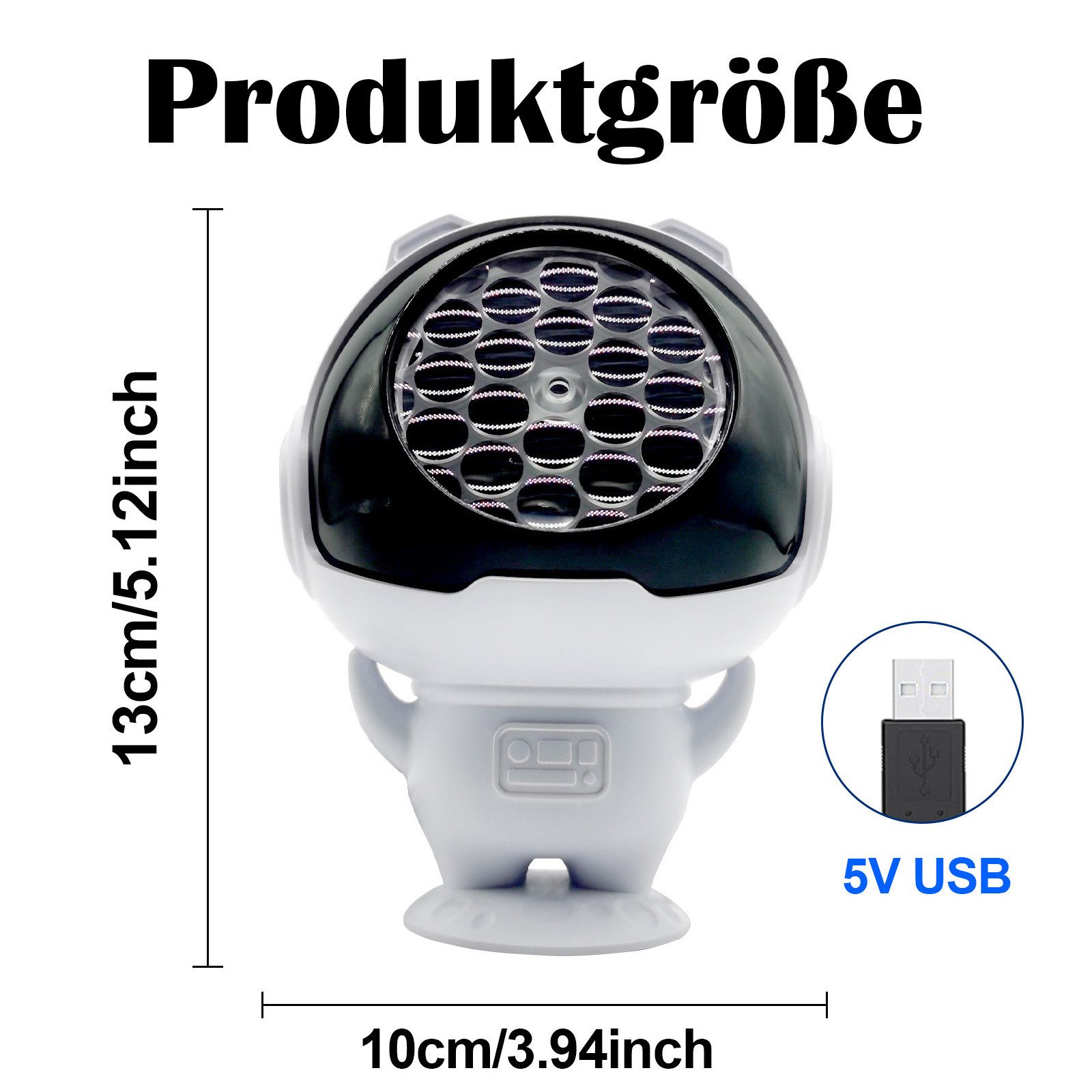 Jibenhome Projektionslampe Weihnachts-Astronauten LED-Projektionslicht,USB Nachtlicht, Christmas Projector, LED fest integriert, für Zuhause, Party, Feiertage, Weihnachtsdekoration