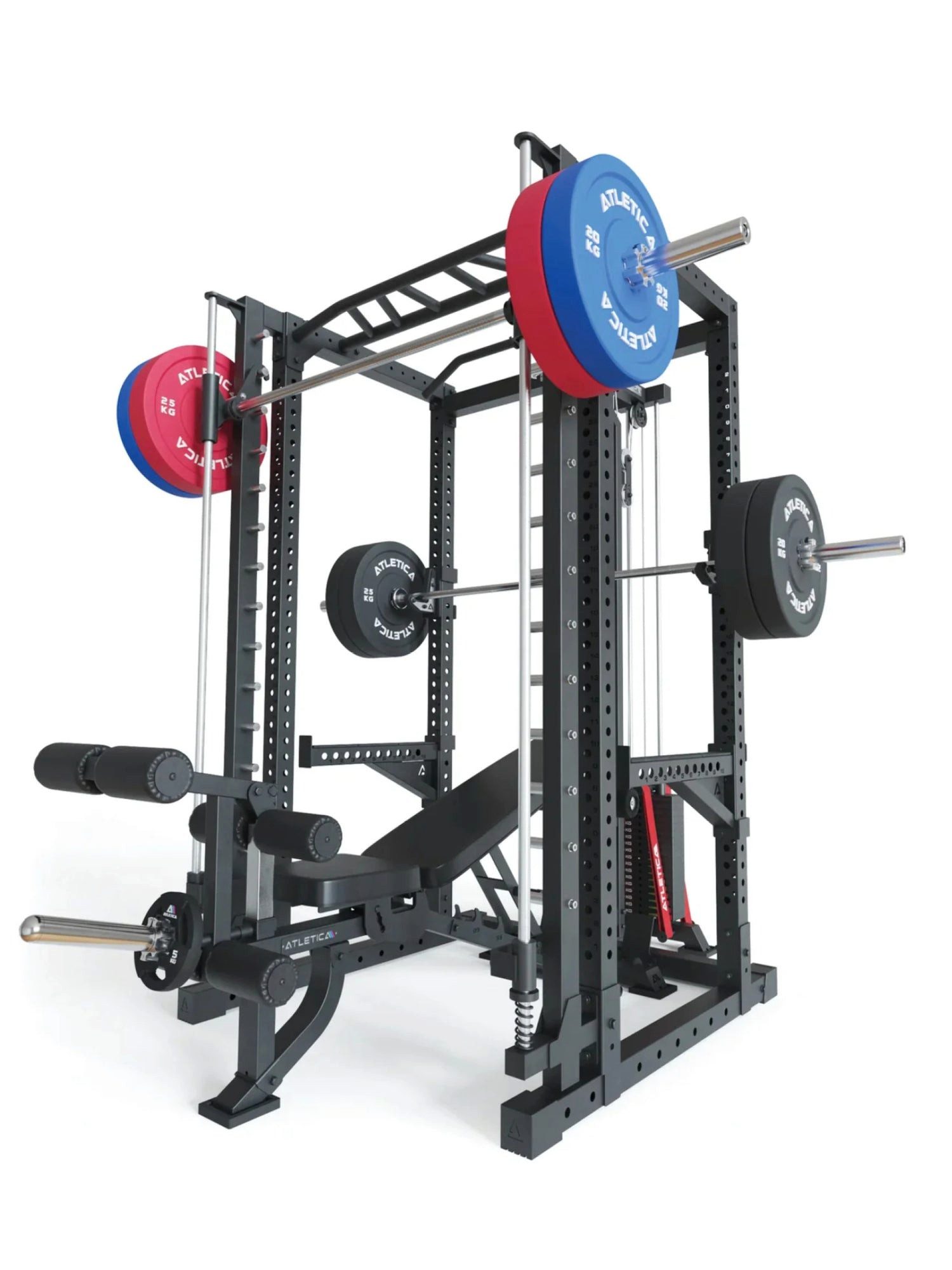 ATLETICA Power Rack R7-Daemon mit Steckgewichten und Smith Machine