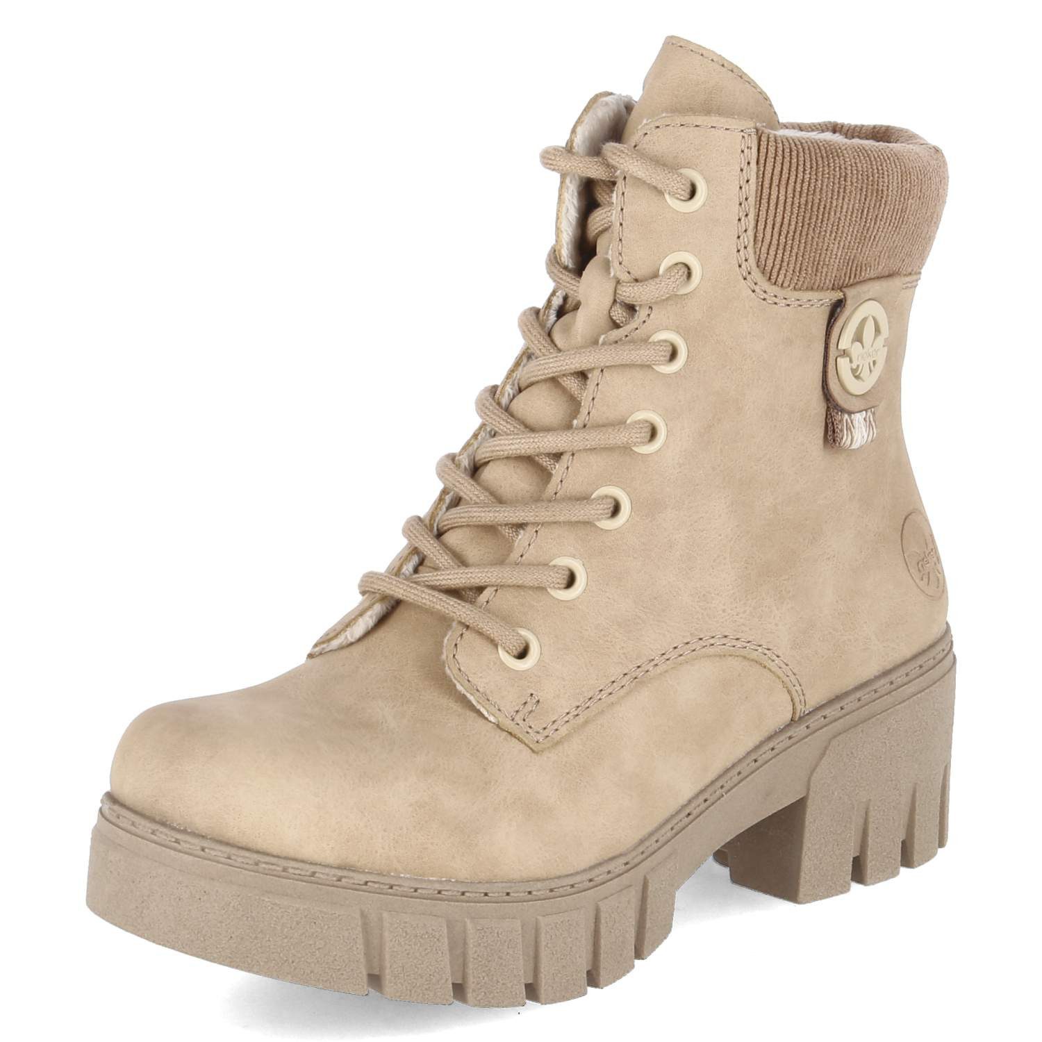 Rieker Rieker 74532-60 Damen Synthetik beige Schnürstiefel