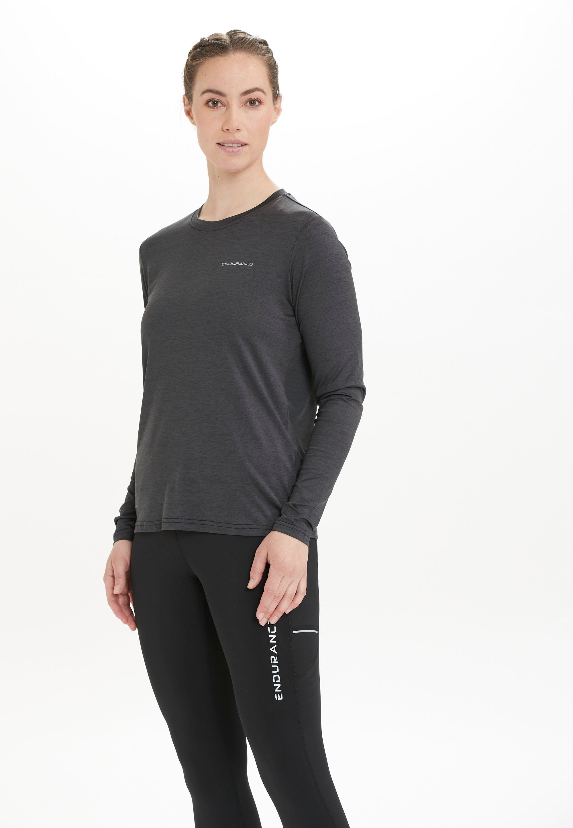 DRY-Technologie QUICK ENDURANCE (1-tlg) Funktionsshirt innovativer Melange Maje schwarz mit