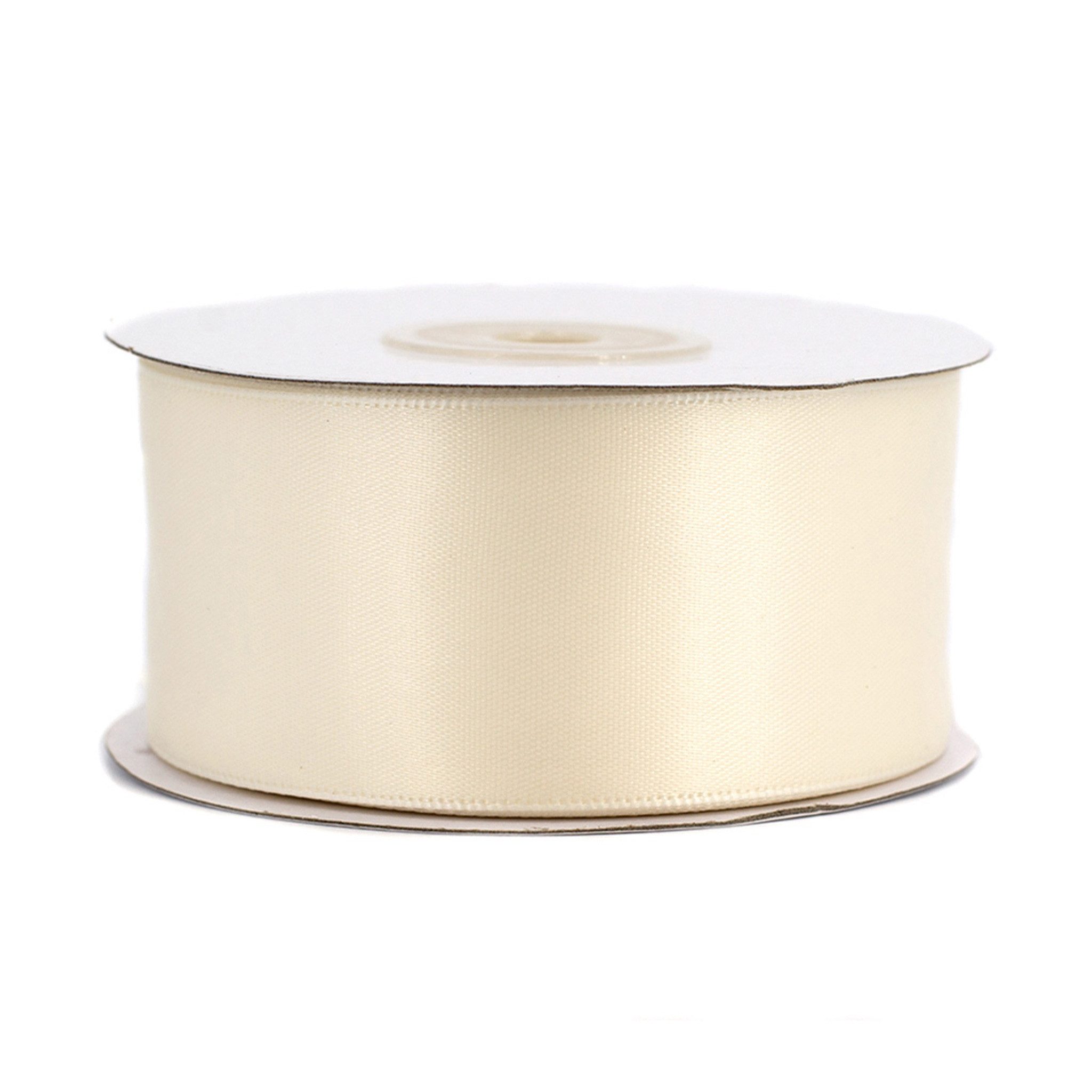Creativery Satinband, Doppelseitiges Satinband 38mm x 20m Rolle Ivory / Elfenbein