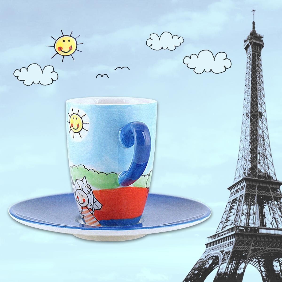 Mila Espressotasse Mila Keramik Espresso-Tasse mit Untere Paris, Keramik