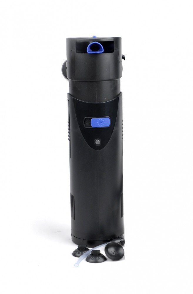 Aquariumfilter AquaOne Aquarium Filter inkl. 9 Watt UVC Lampe I Hochwertiger Innenfilter CUP-809 für Aquarien bis 750 Liter I Max. Durchfluss: 700 L/h I Filterpumpe mit UV Klärer I Aquariumpumpe