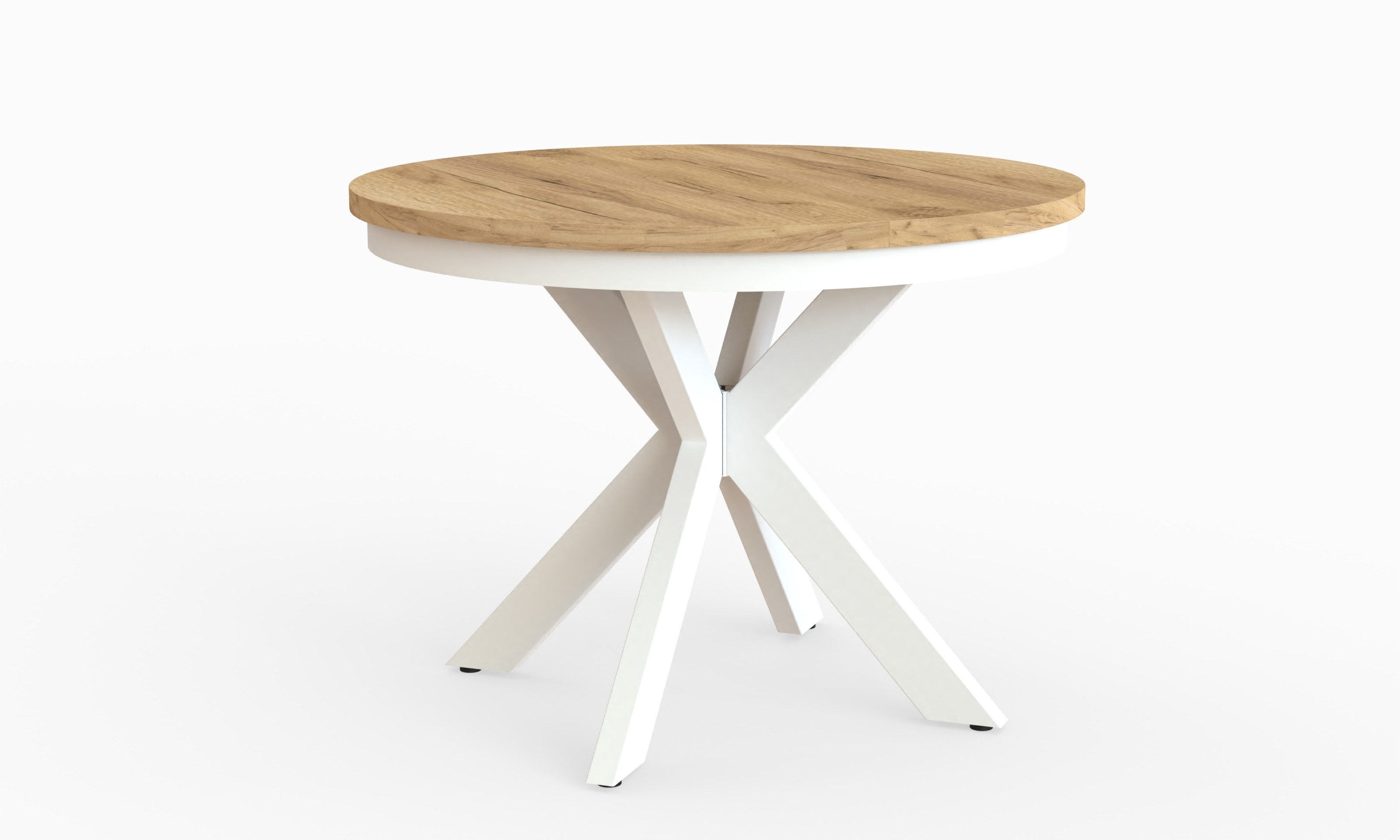 Design Möbel Wohnzimmertisch COMO-N – Runder ausziehbarer Esstisch 100/180 cm oder 120/200 cm
