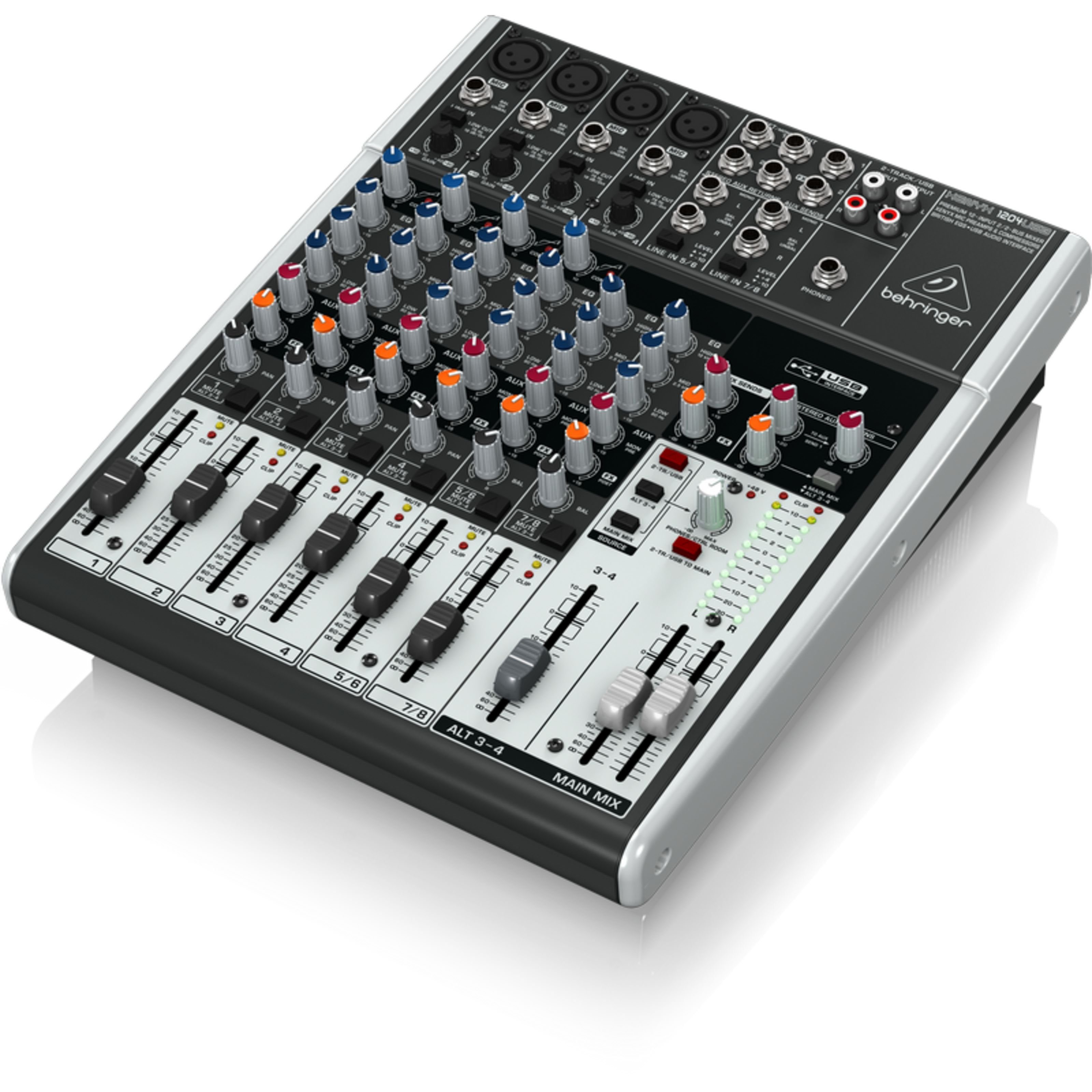 Behringer Mischpult, (PA Mischpulte, Analog Mixer), XENYX 1204USB - Analogmixer