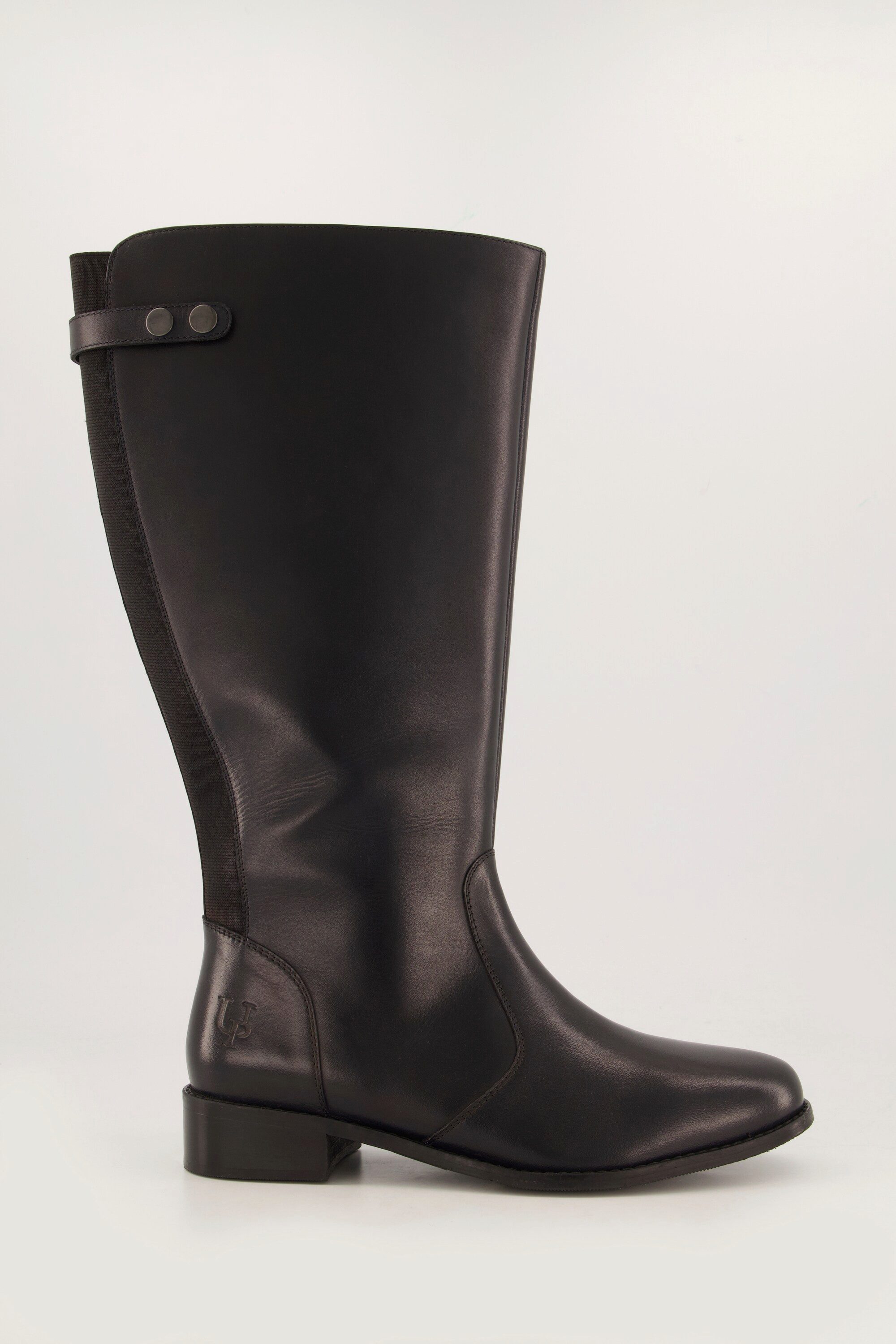 Ulla Popken Lederstiefel XL-Schaft Elastikeinsatz Weite H Stiefel günstig online kaufen