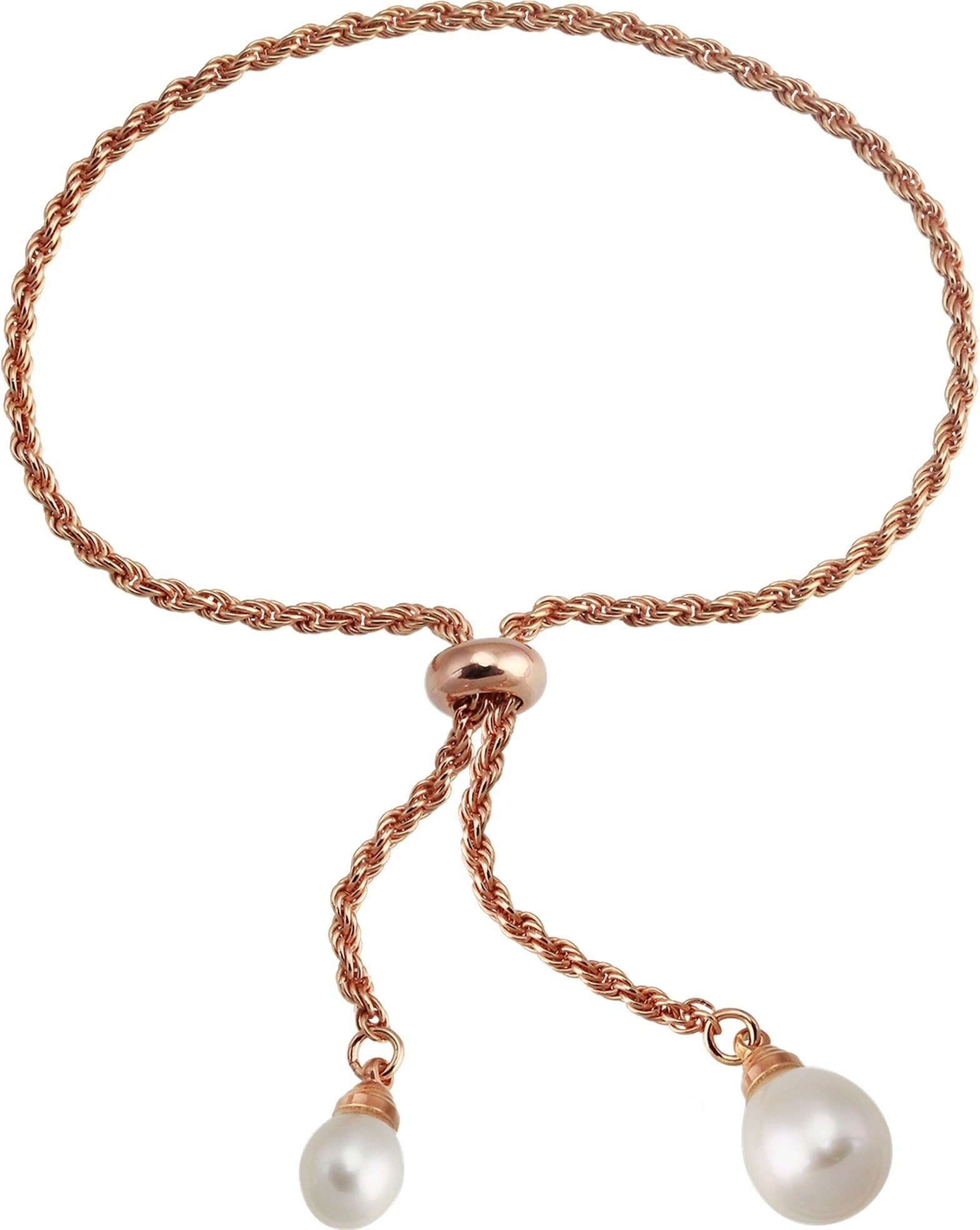 SilberDream Silberarmband SilberDream Armschmuck bis 25cm rose weiß (Armband), Damen Armband bis ca. 25cm, 925 Sterling Silber, vergoldet (Roségold 3