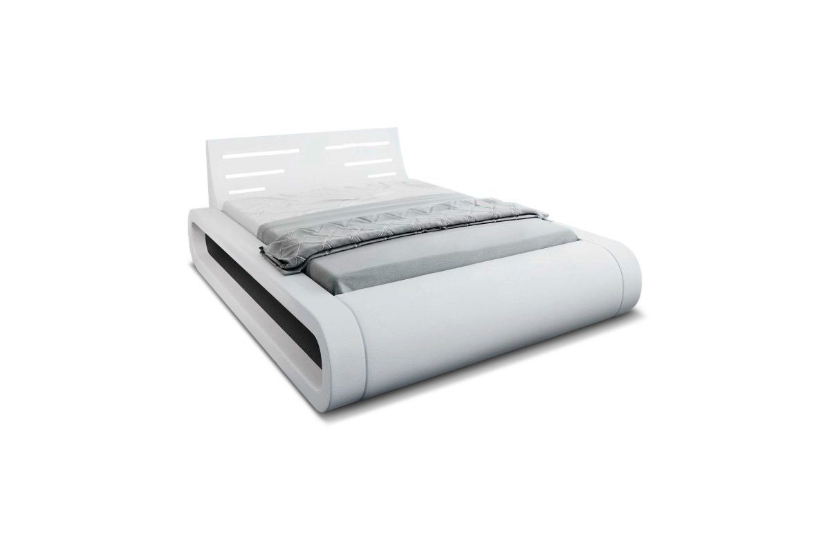 Sofa Dreams Boxspringbett Sorano (6 Teile), LED-Beleuchtung im Kopfteil, Bett in Kunstlederbezug, Matratze, Topper