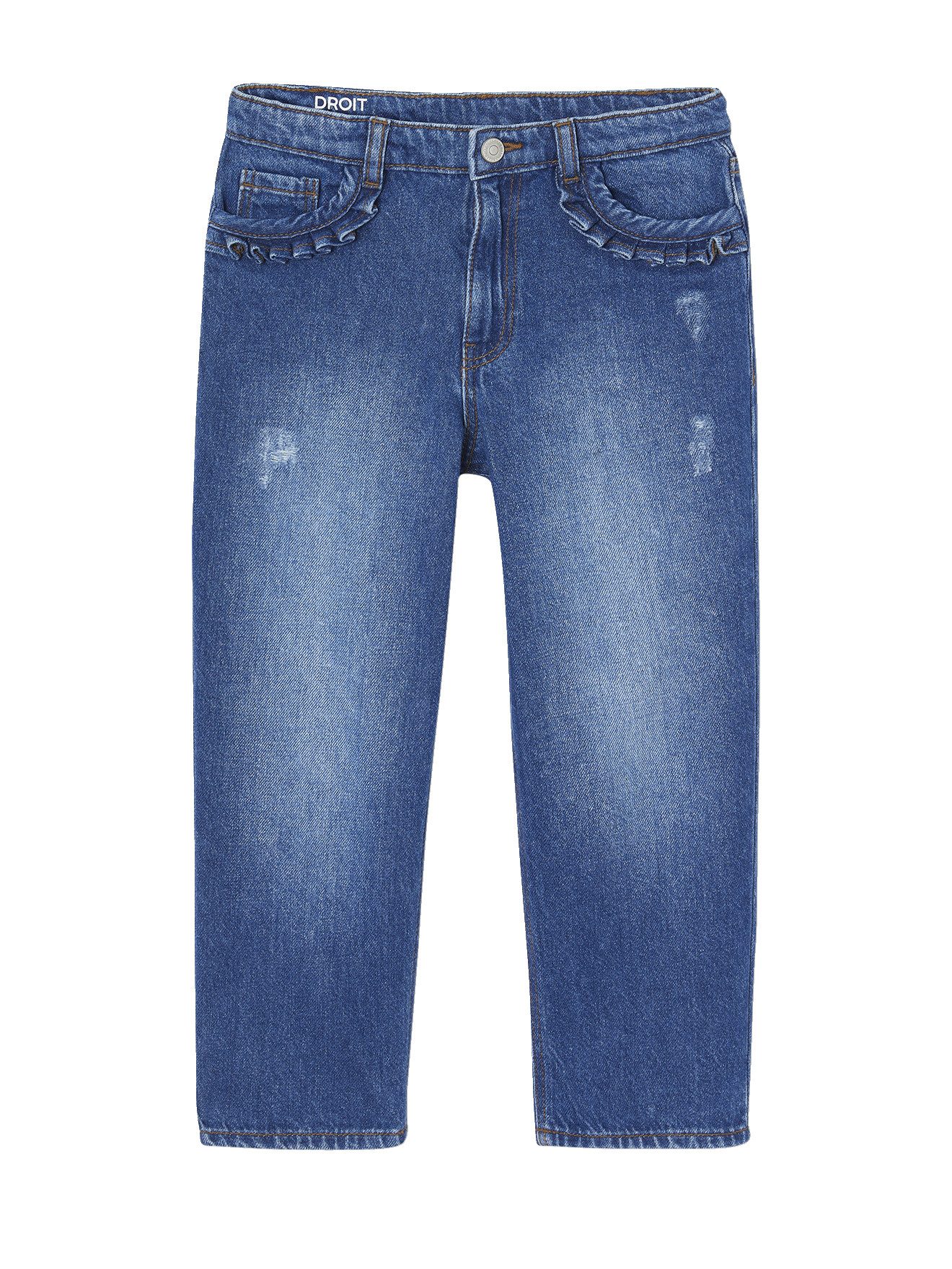 vertbaudet 7/8-Caprijeans Gerade Mädchen Джинсы, Hüftweite COMFORT