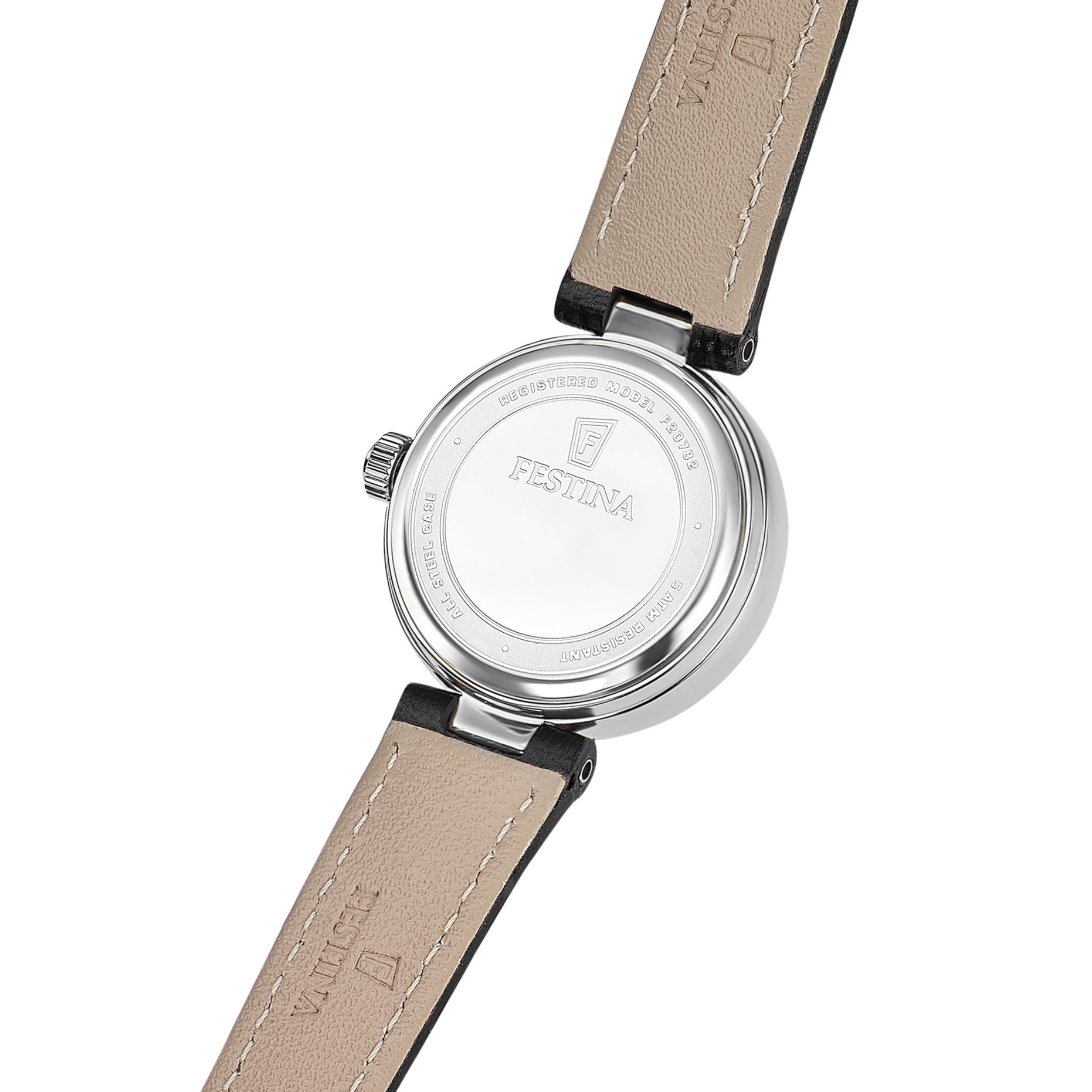 Festina Quarzuhr Mademoiselle F20782_1, Armbanduhr, Damenuhr, Lederarmband, analog, Tag