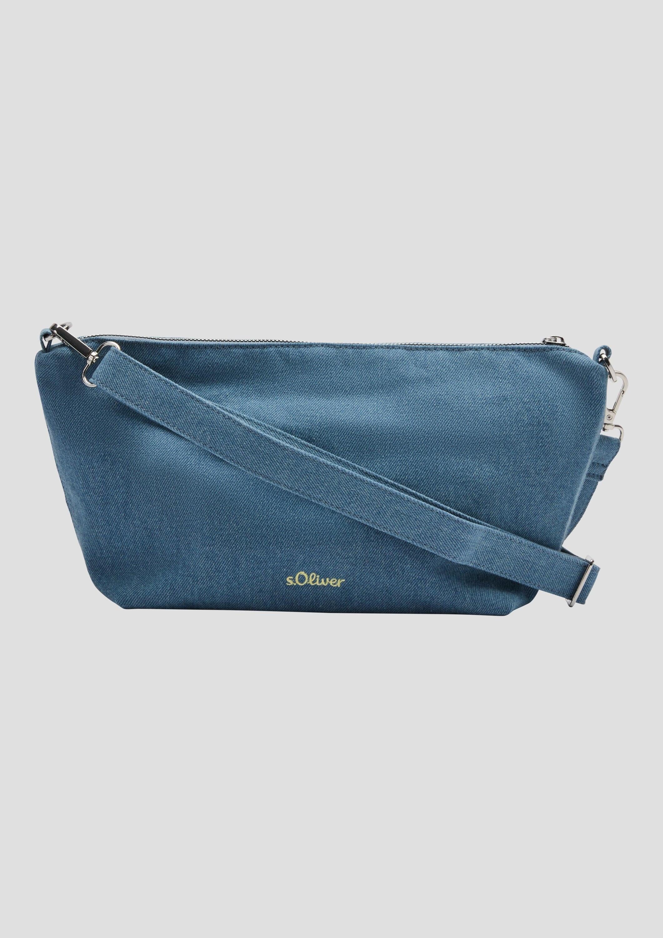 s.Oliver Umhängetasche Tasche, Crossbody-Bag aus Denim mit längenverstellbarem Schultergurt
