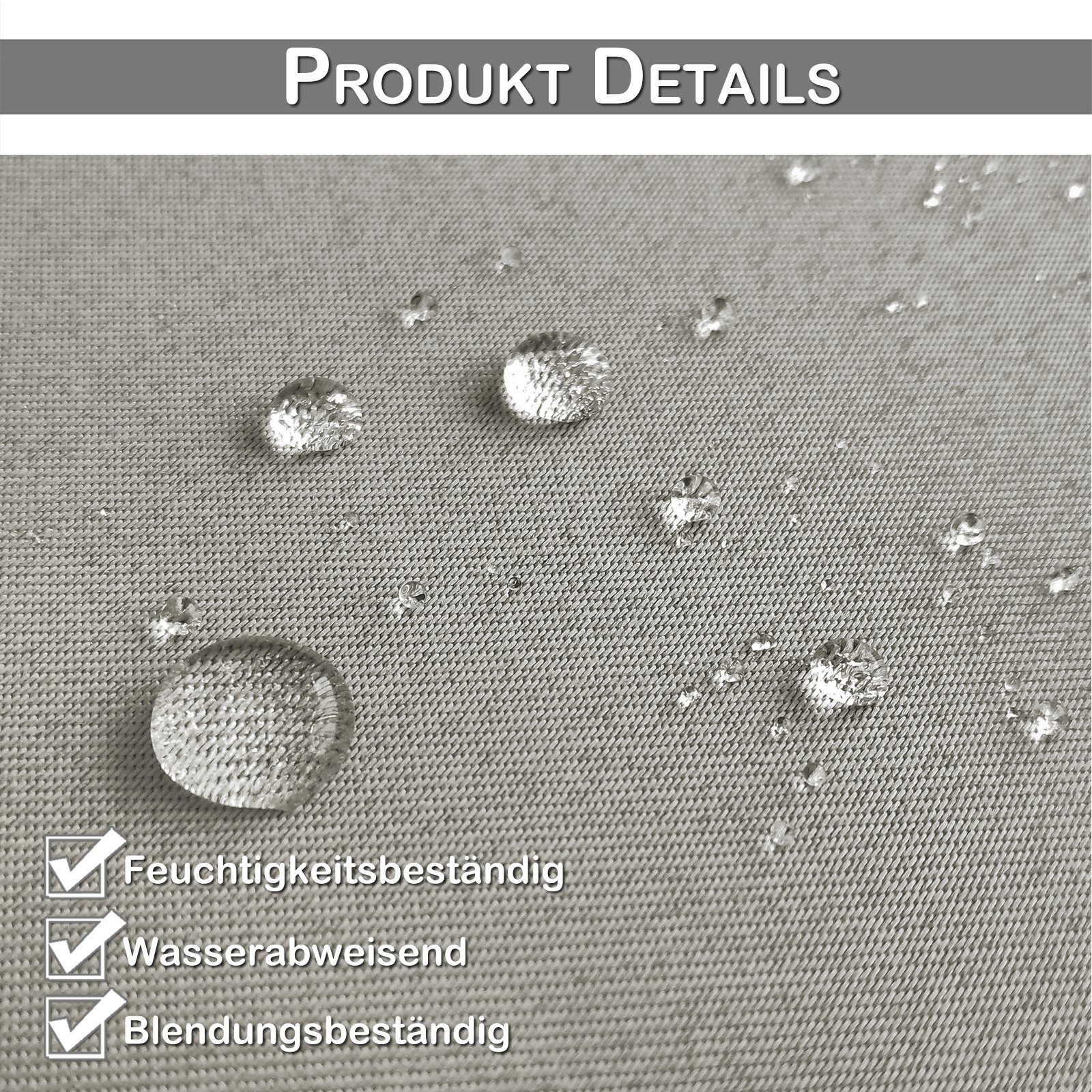 Sunicol Gardine Outdoor Vorhang,Wasserdicht,Oben Unten mit günstig online kaufen