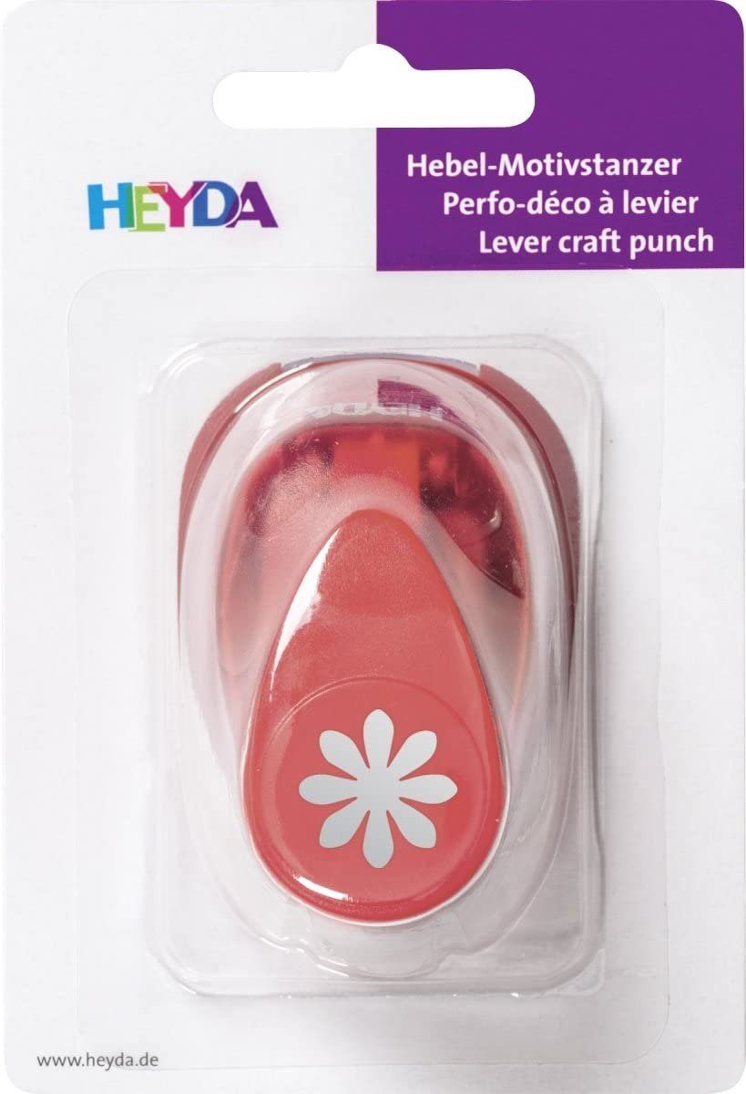 Heyda Motivstanzer HEYDA Motiv-Locher Blume I, klein, Farbe: rot