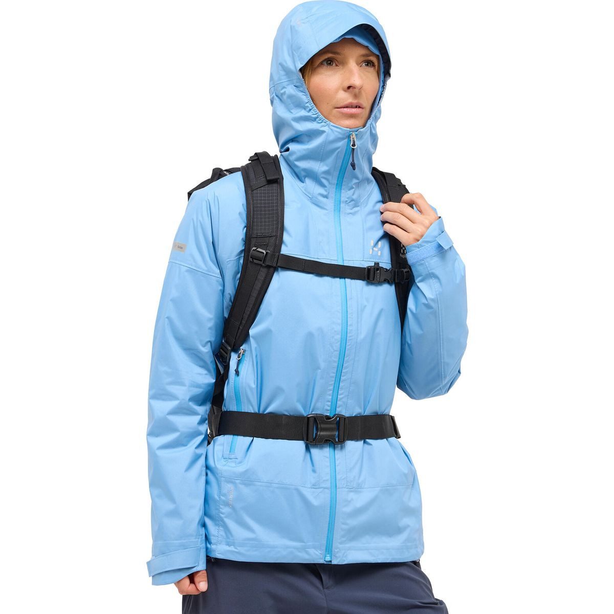Haglöfs Outdoorjacke L.I.M Airak 2,5L Jacket Women Leichte, wasserdichte Damenjacke mit verstellbarer Kapuze und