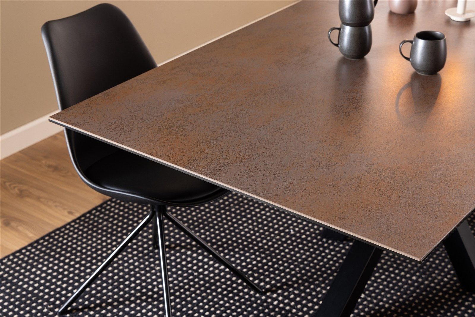 freiraum Esstisch Heaven, in rostbrown, schwarz - 200x75,5x100 (BxHxT)