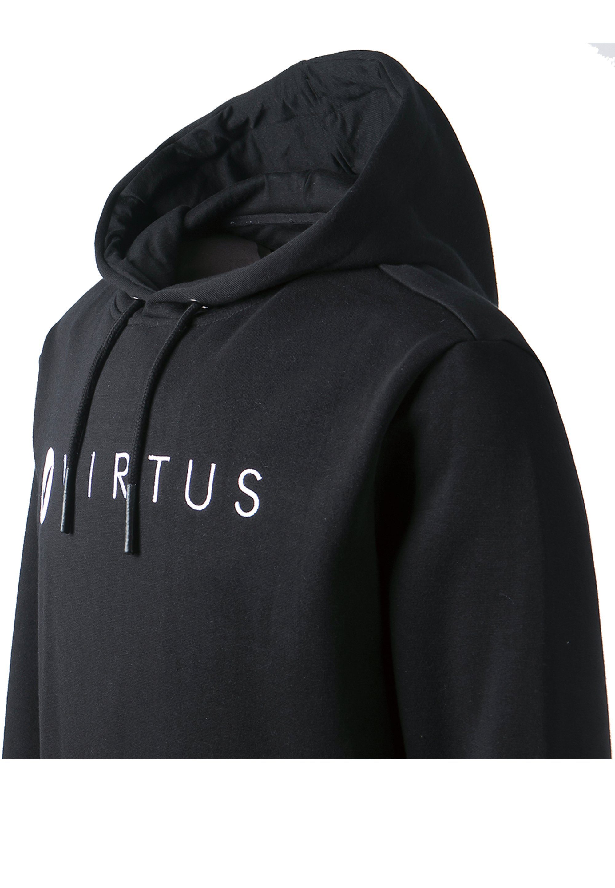 Matis Virtus Kapuzensweatshirt coolem schwarz Markenprint V2 mit