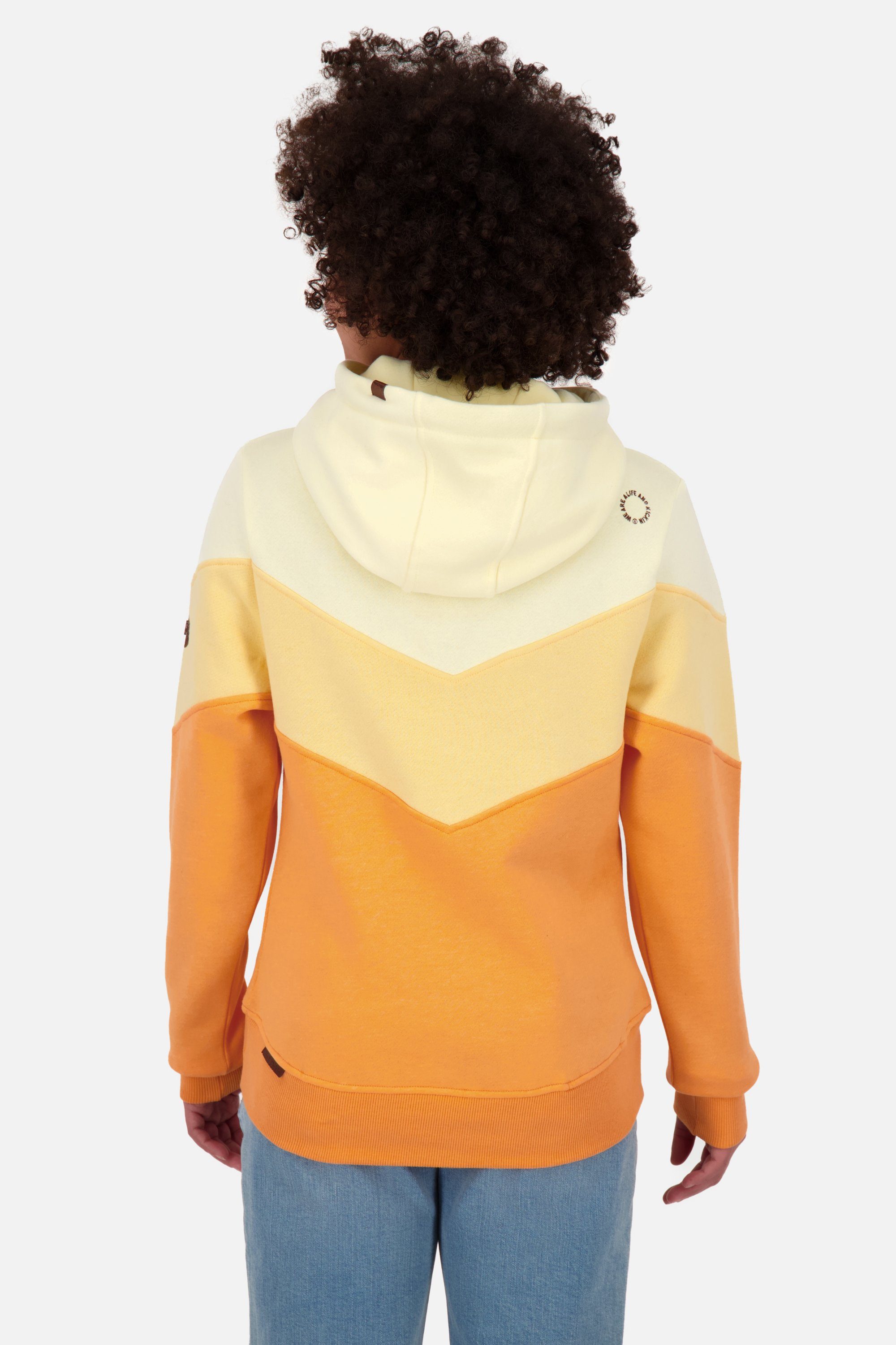 Pullover melange Kapuzensweatshirt Kapuzensweatshirt, Damen A Sweatshirt & Kickin Hoodie Alife tangerine StellaAK