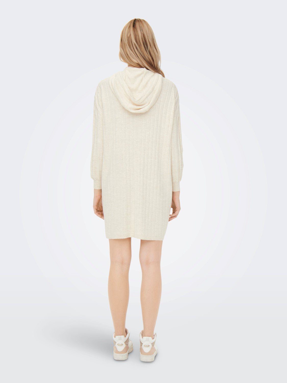 Beige (20) offwhite ONLTESSA 6157 in Dress Mini Hoodie ONLY Shirtkleid (lang) Kleid Strick Pullover