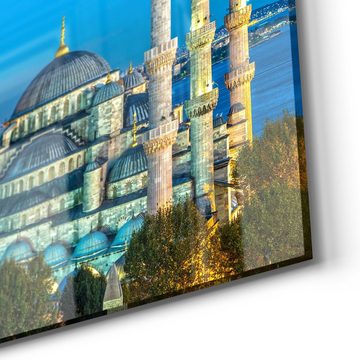 DEQORI Glasbild 'Sultan-Ahmed-Moschee', 'Sultan-Ahmed-Moschee', Glas Wandbild Bild schwebend modern