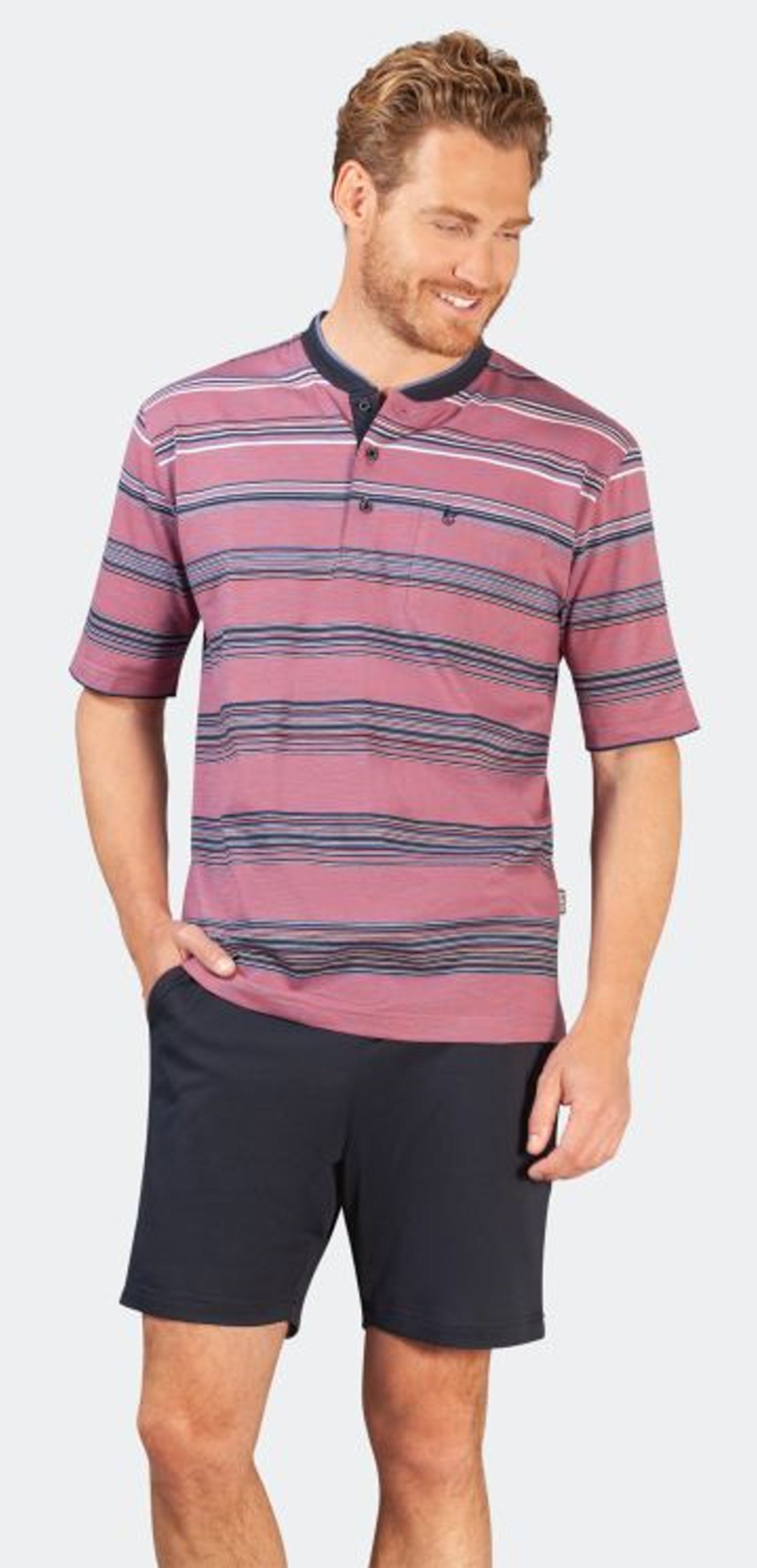 Hajo Shorty Herren Schlafanzug kurz (2 tlg) Modisches Design